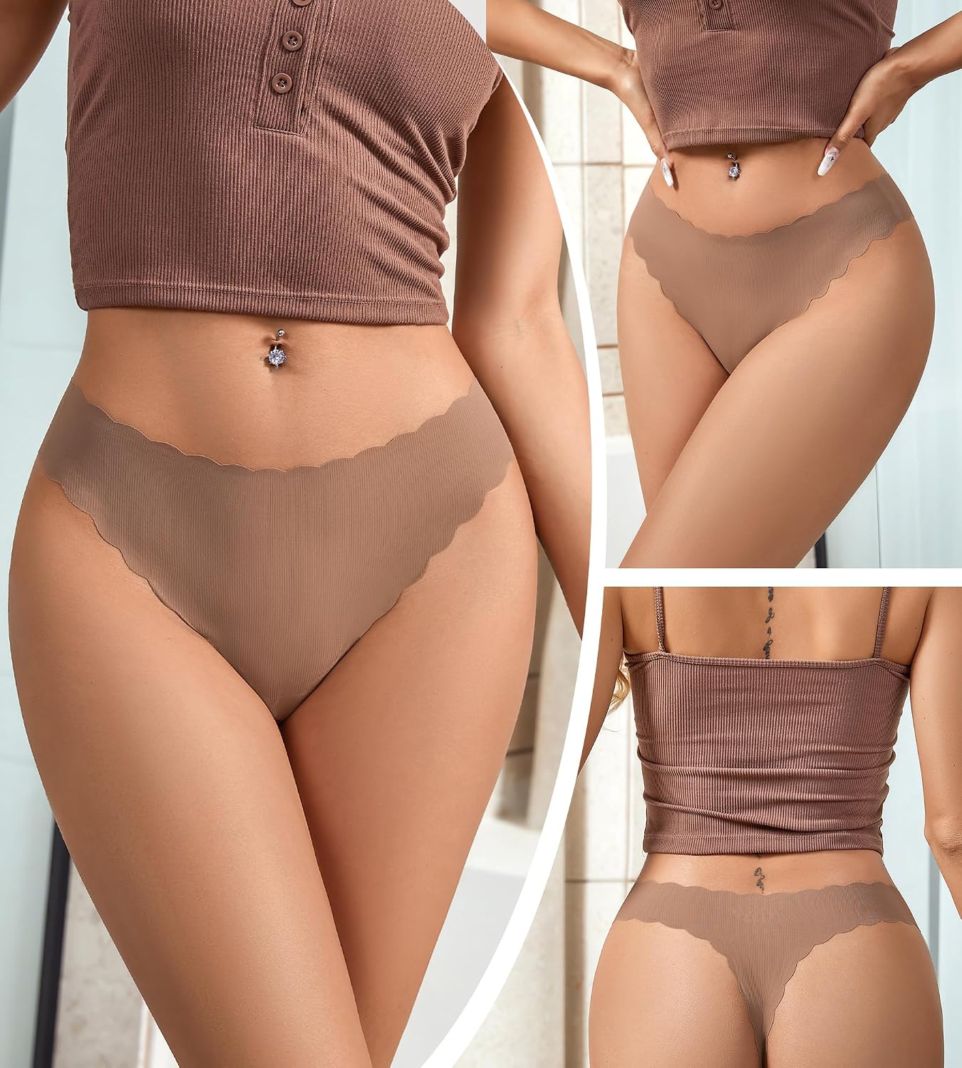 SHARICCA Women's Seamless Thong 7-Pack — image 2