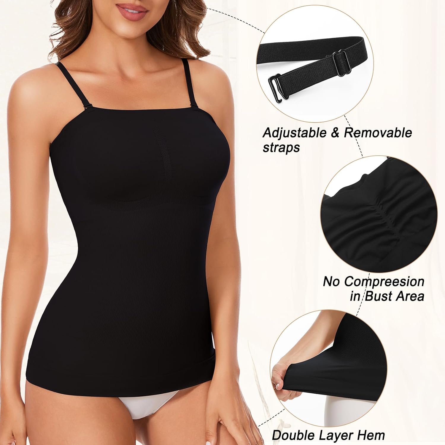 Ellareese Strapless Shapewear Tank Top for Women — image 3