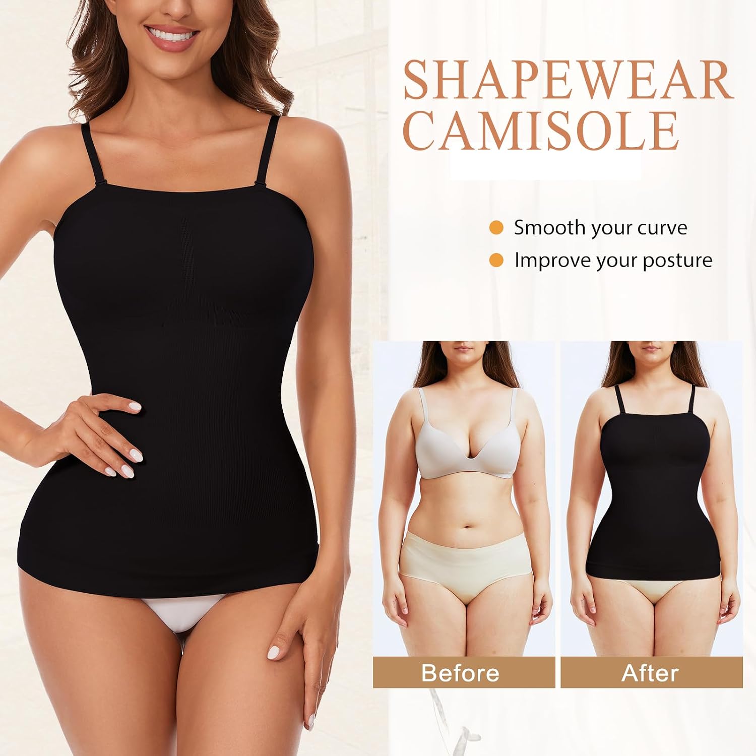 Ellareese Strapless Shapewear Tank Top for Women — image 4