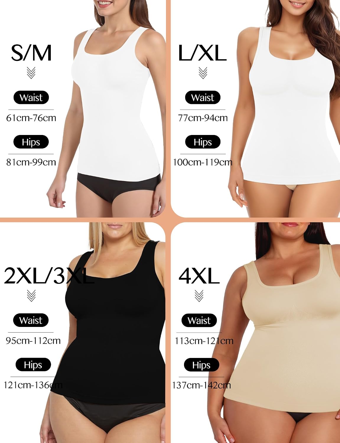 AURUZA Tummy Control Camisole Top 2 Pack — image 5