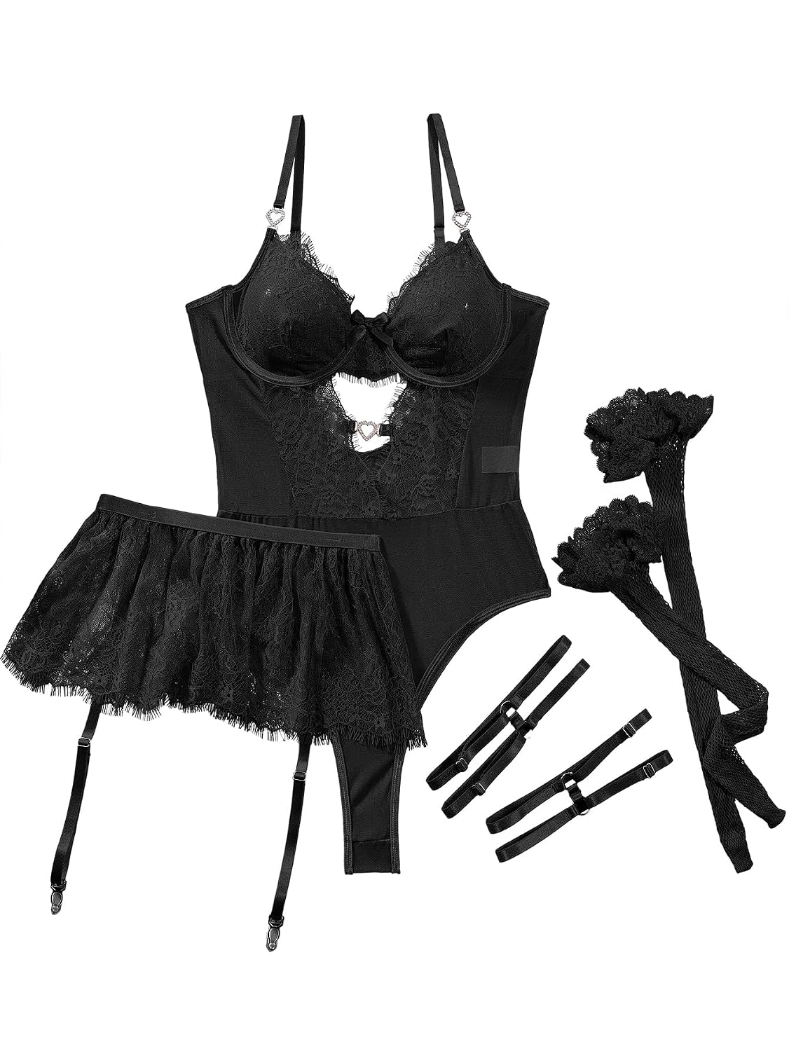 Lilosy 3-Piece Lingerie Set with Corset & Garter — image 4