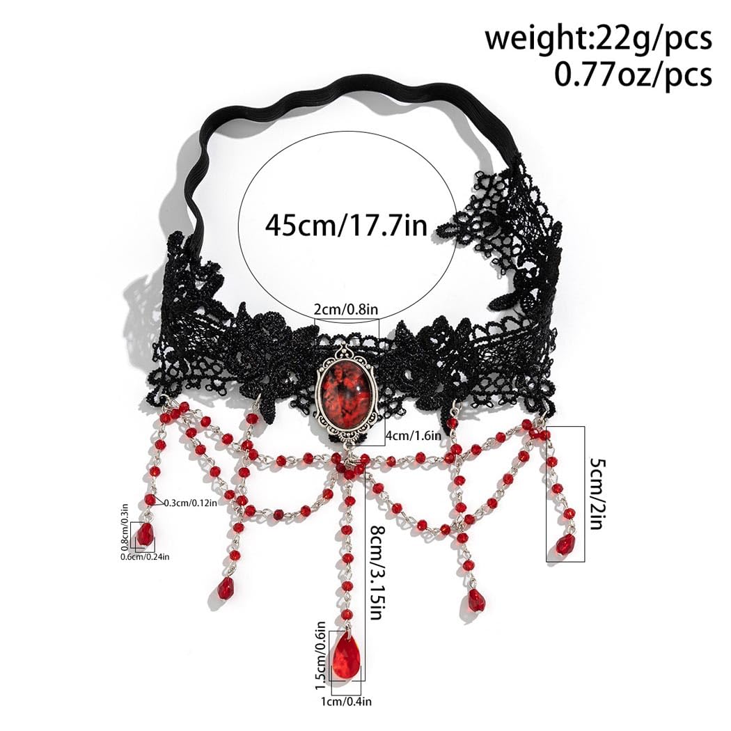 Miaband Gothic Rhinestone Crystal Lace Thigh Garter — image 6