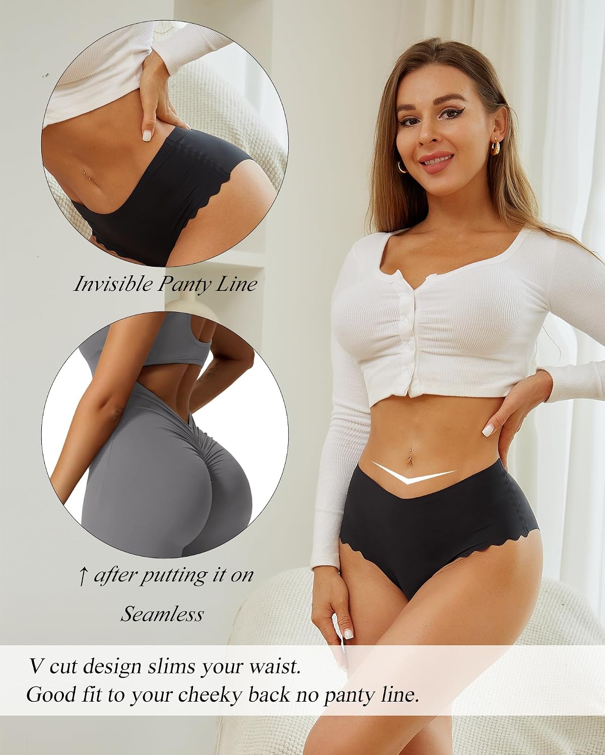 Sth Big Seamless High Waisted No Show Cheeky Panties — image 2