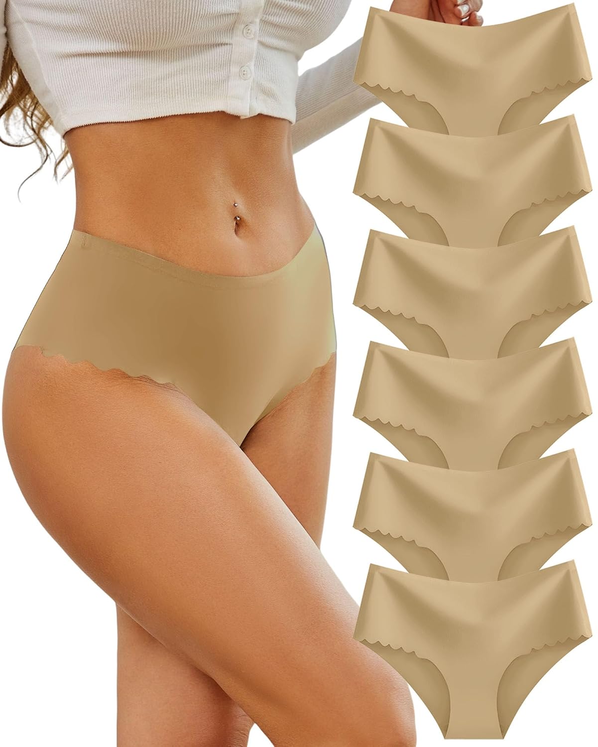 Sth Big Seamless High Waisted No Show Cheeky Panties — image 8