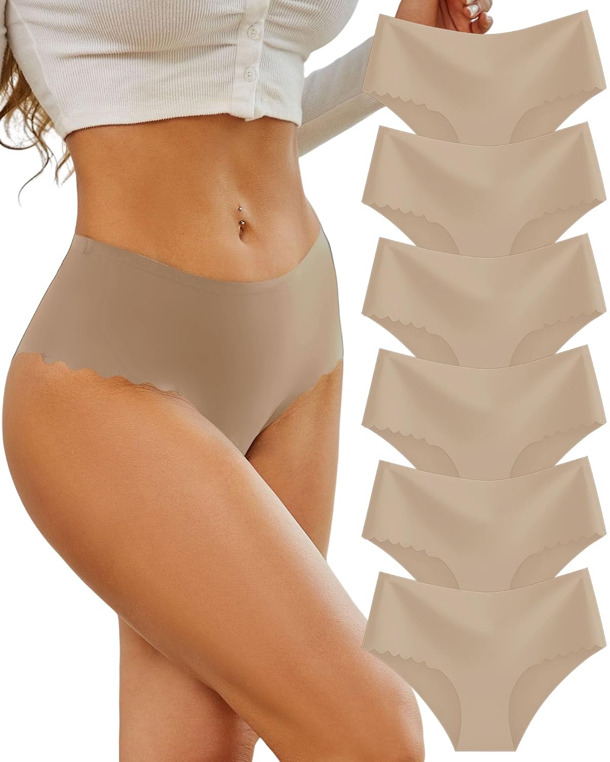 Sth Big Seamless High Waisted No Show Cheeky Panties — image 9
