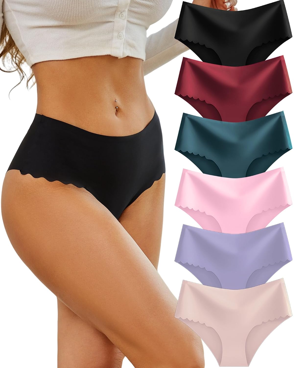 Sth Big Seamless High Waisted No Show Cheeky Panties — image 11