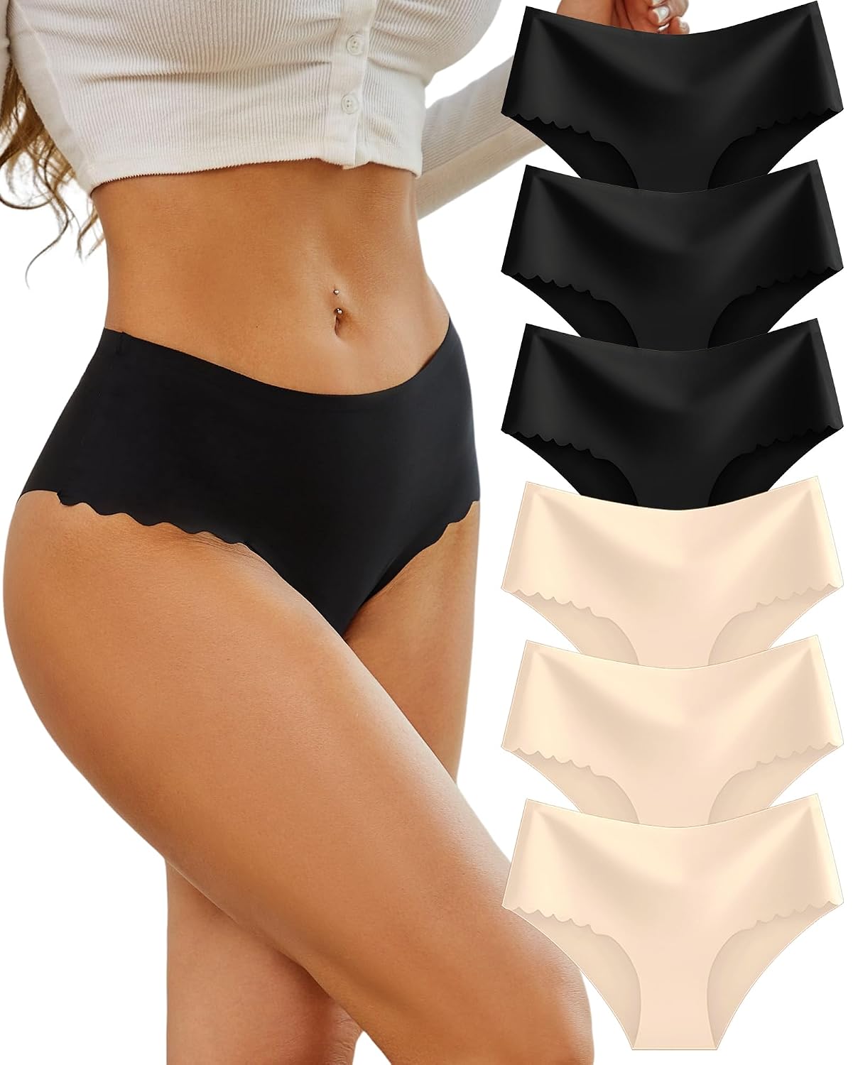 Sth Big Seamless High Waisted No Show Cheeky Panties — image 12