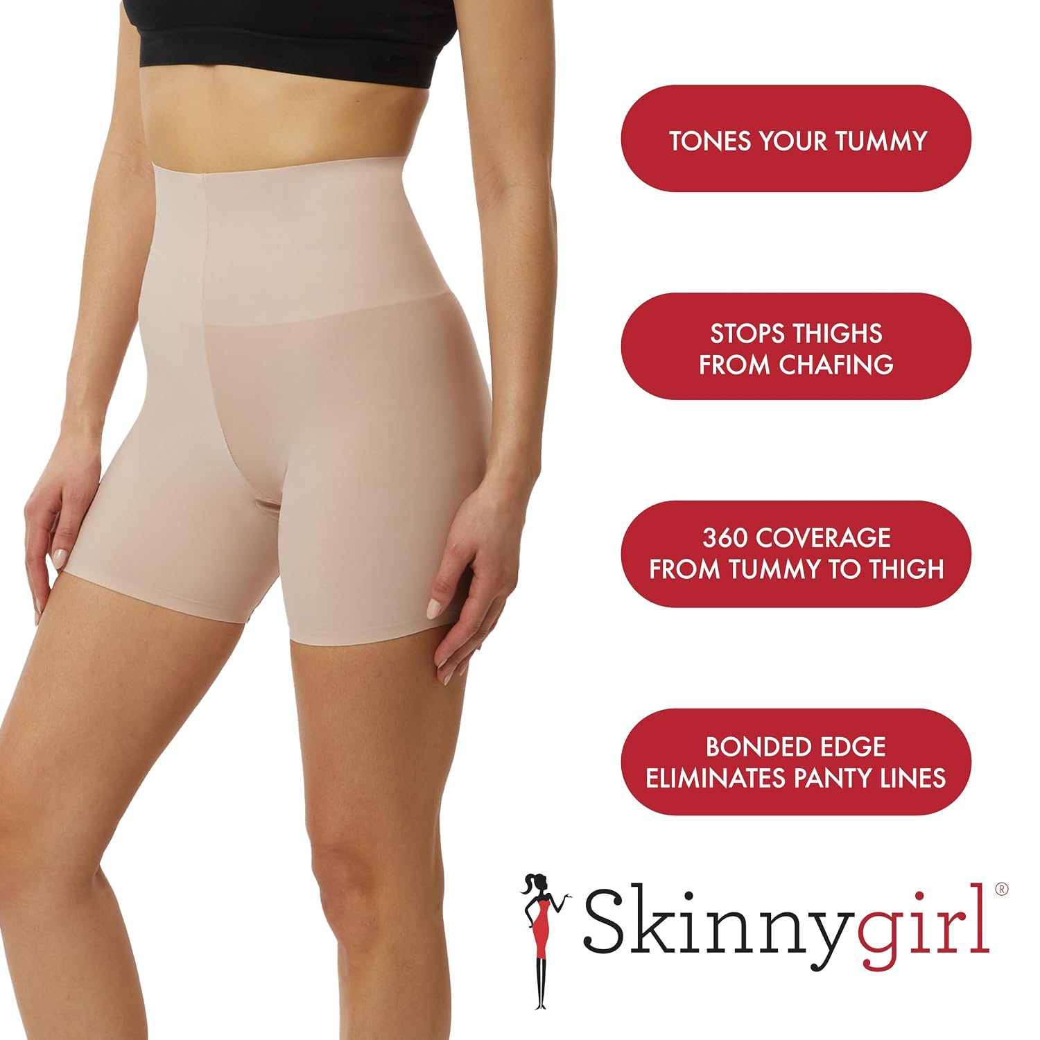 Skinnygirl High Waist Shapewear Shorts 3-Pack — image 3