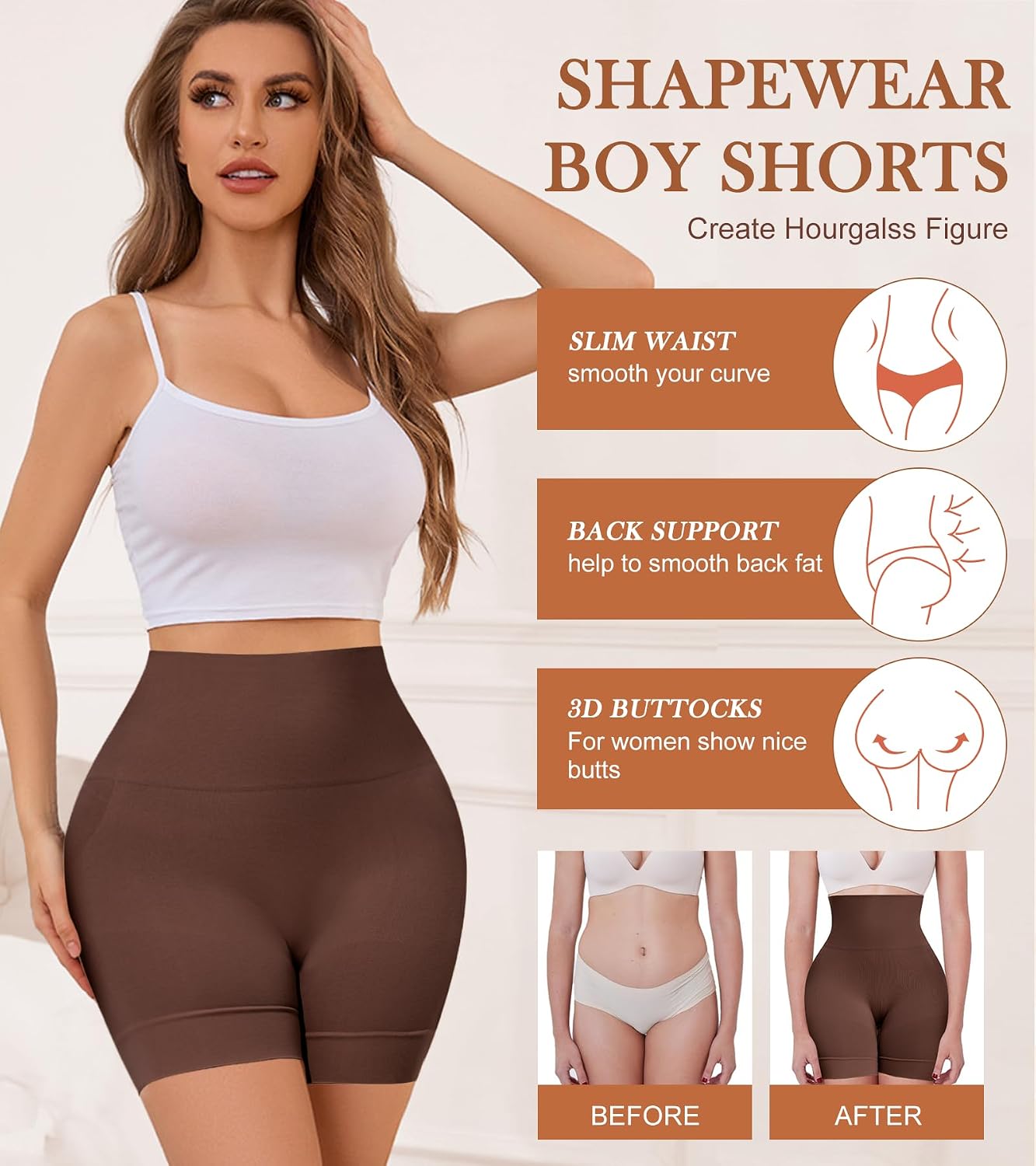 Miguofan Seamless Shaping Boyshorts for Women — image 2