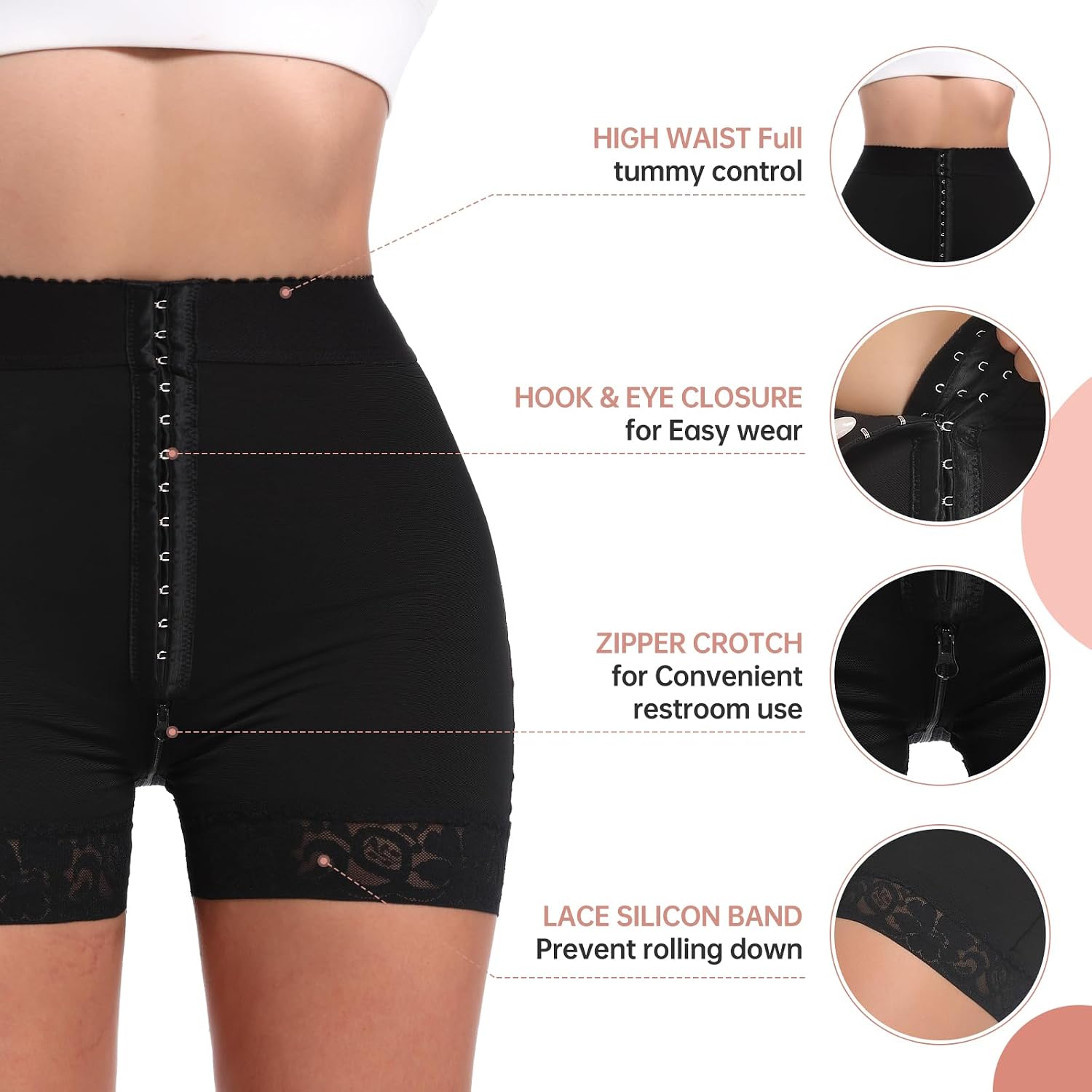 Voxshe Butt Lifting Shapewear Shorts for Women — image 3