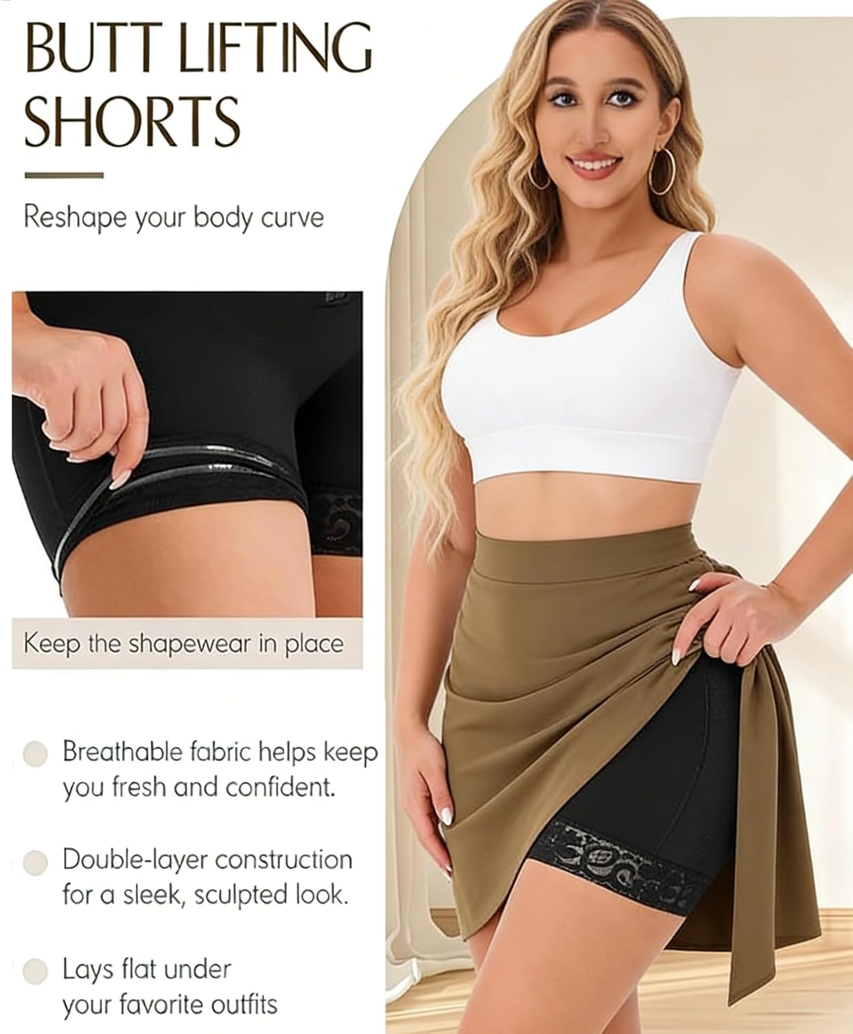 Voxshe Butt Lifting Shapewear Shorts for Women — image 4