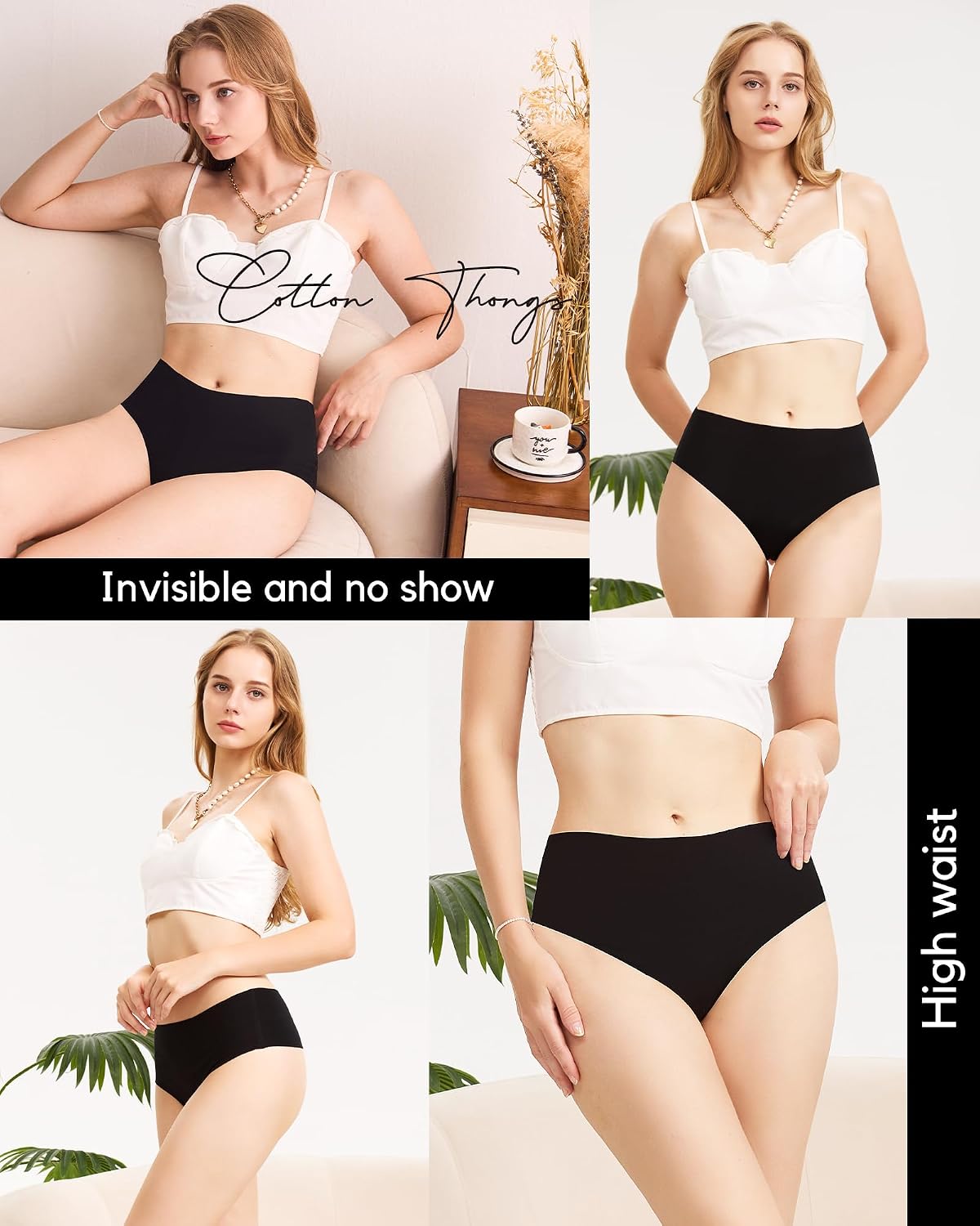 AYMEFF High Waisted Cotton Thong 6-Pack — image 2