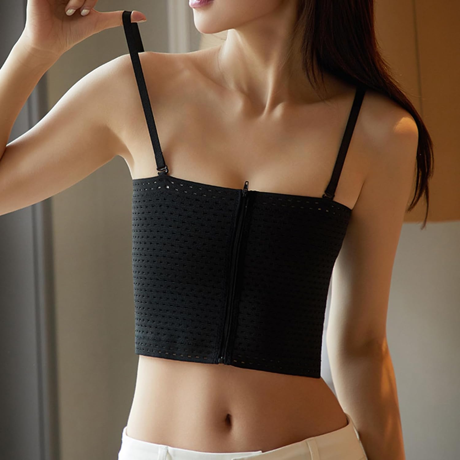MeiLiZuRL Strapless Zip Front Chest Binder — image 2