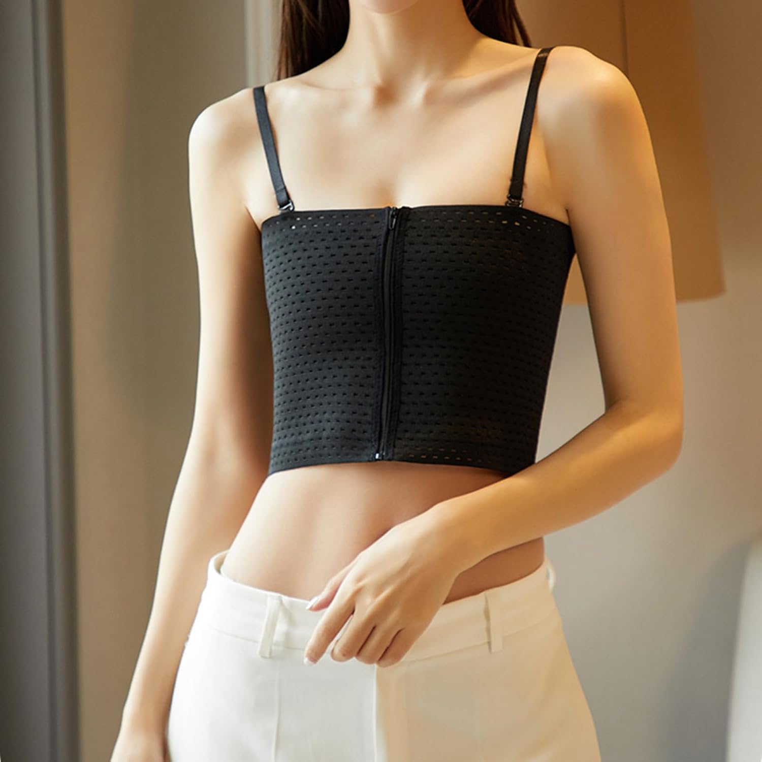 MeiLiZuRL Strapless Zip Front Chest Binder — image 5