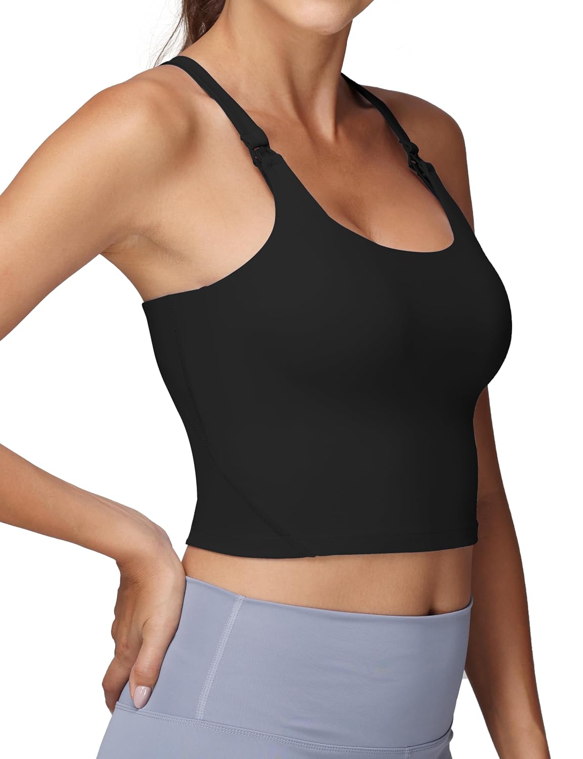 Foucome Nursing Tank Top with Built-in Bra — image 4