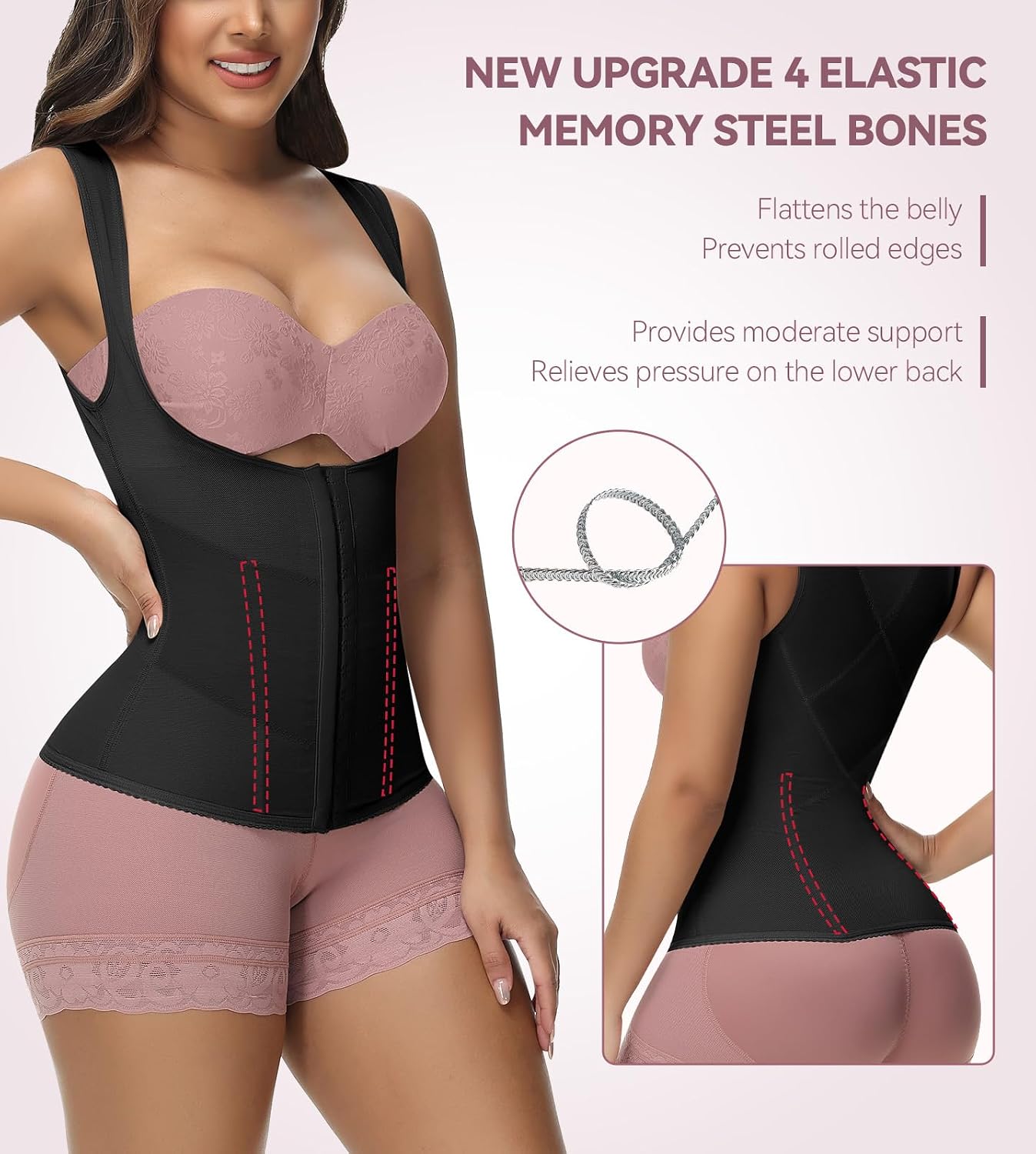 SHAPSHE Waist Trainer Shapewear Tummy Control Vest — image 3