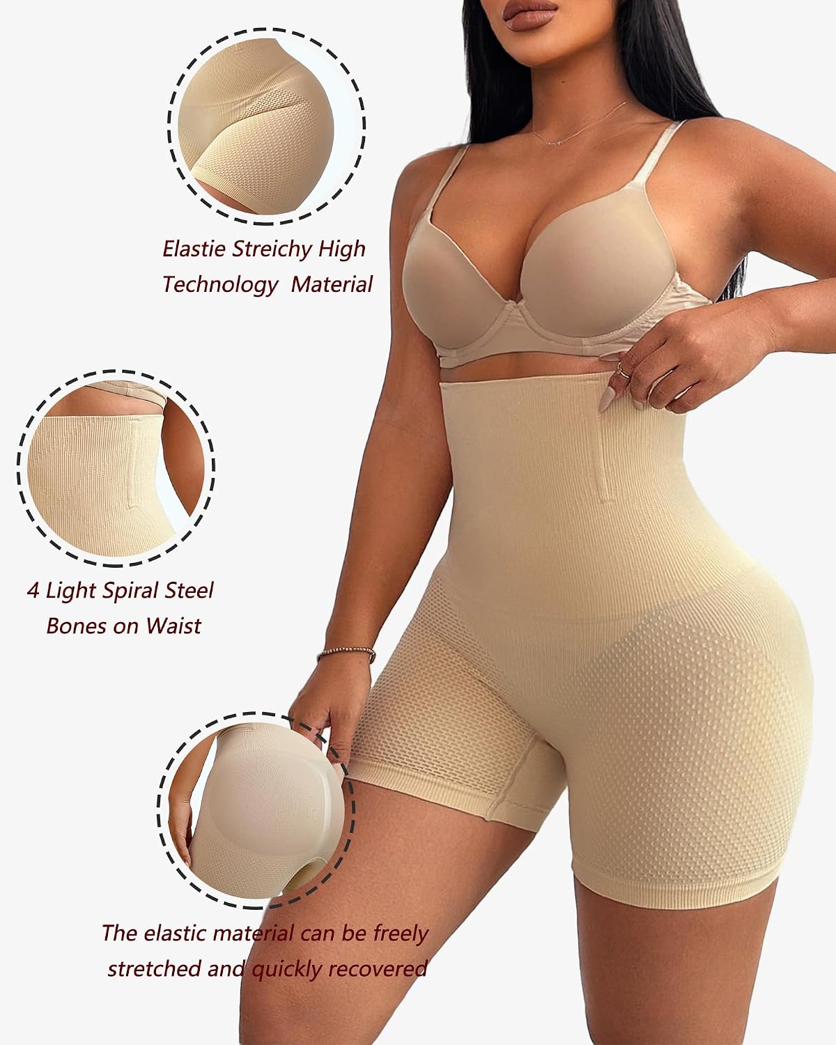 Sliot Tummy Control High Waisted Shapewear Shorts — image 4
