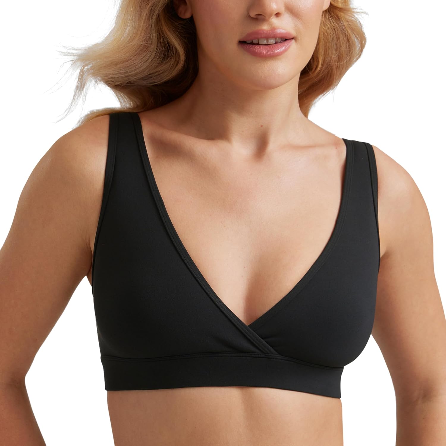 CRZ YOGA Maternity V-Neck Nursing Bra