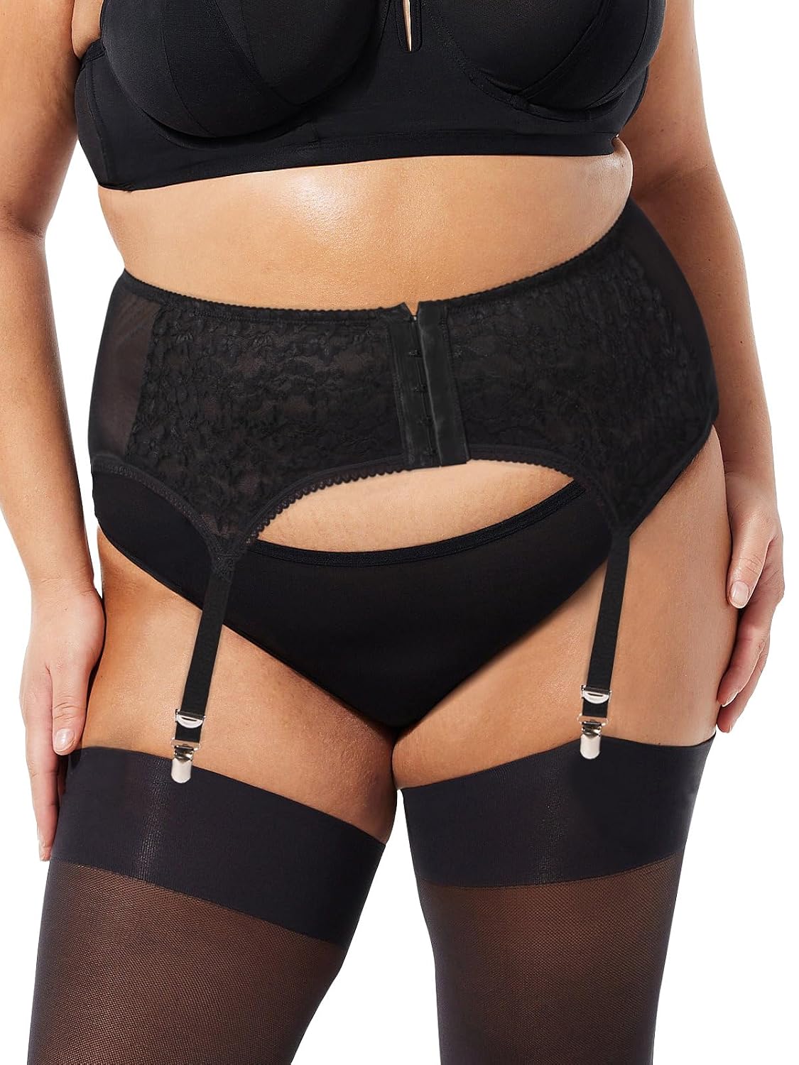 Moon Wood Plus Size Lace Garter Belt