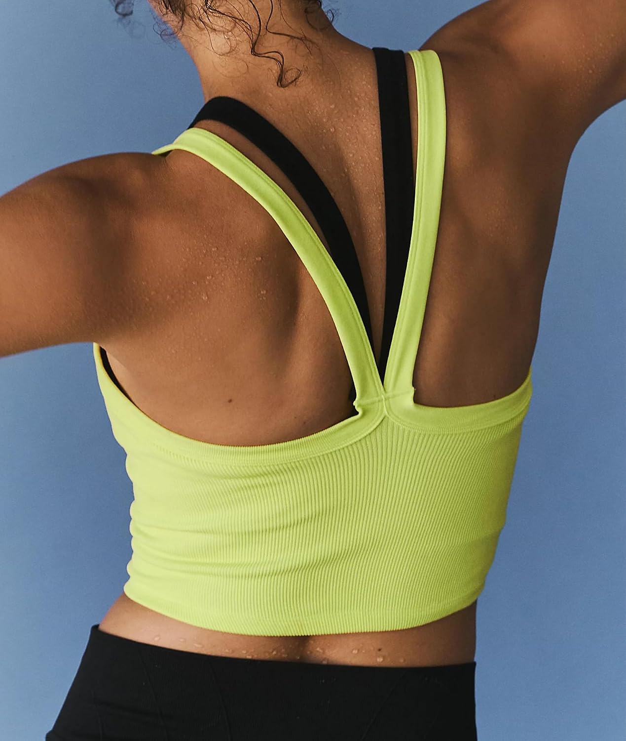 Bicondo Women's Seamless Ribbed Crop Tank Top — image 2