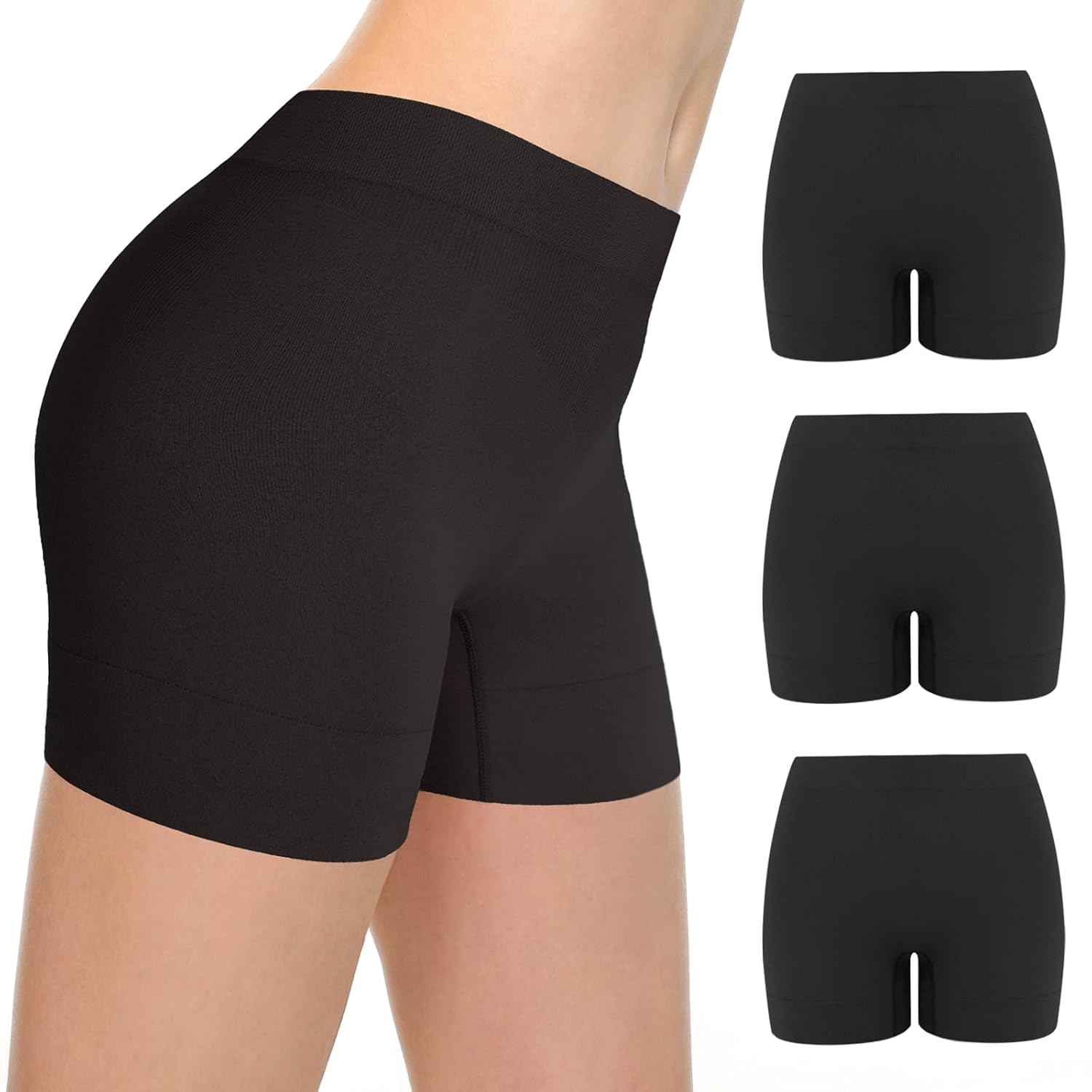 POPKOK Seamless High Waisted Boyshorts 3 Pack