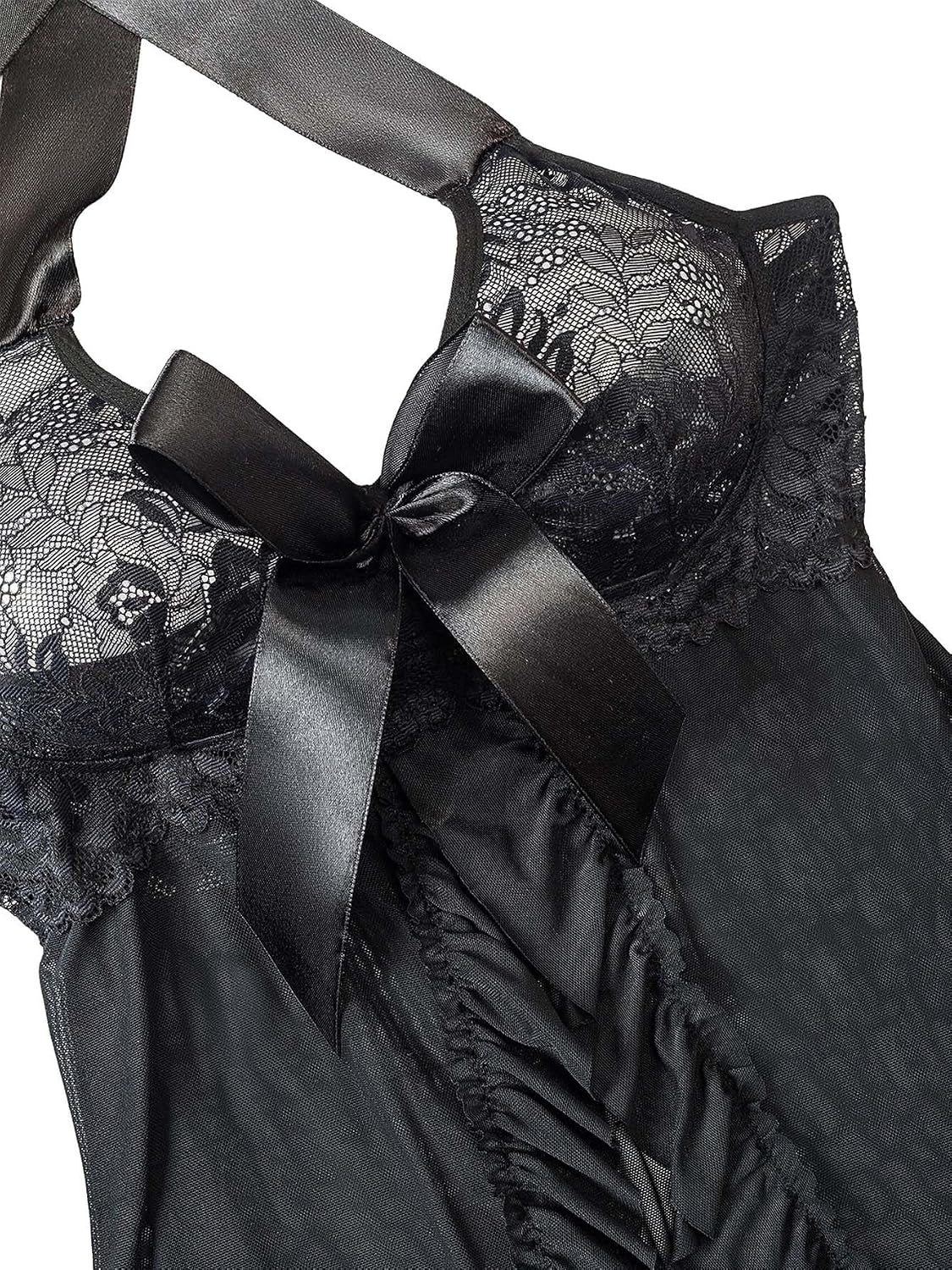 Foxiny Sheer Mesh Lace Babydoll Set — image 4