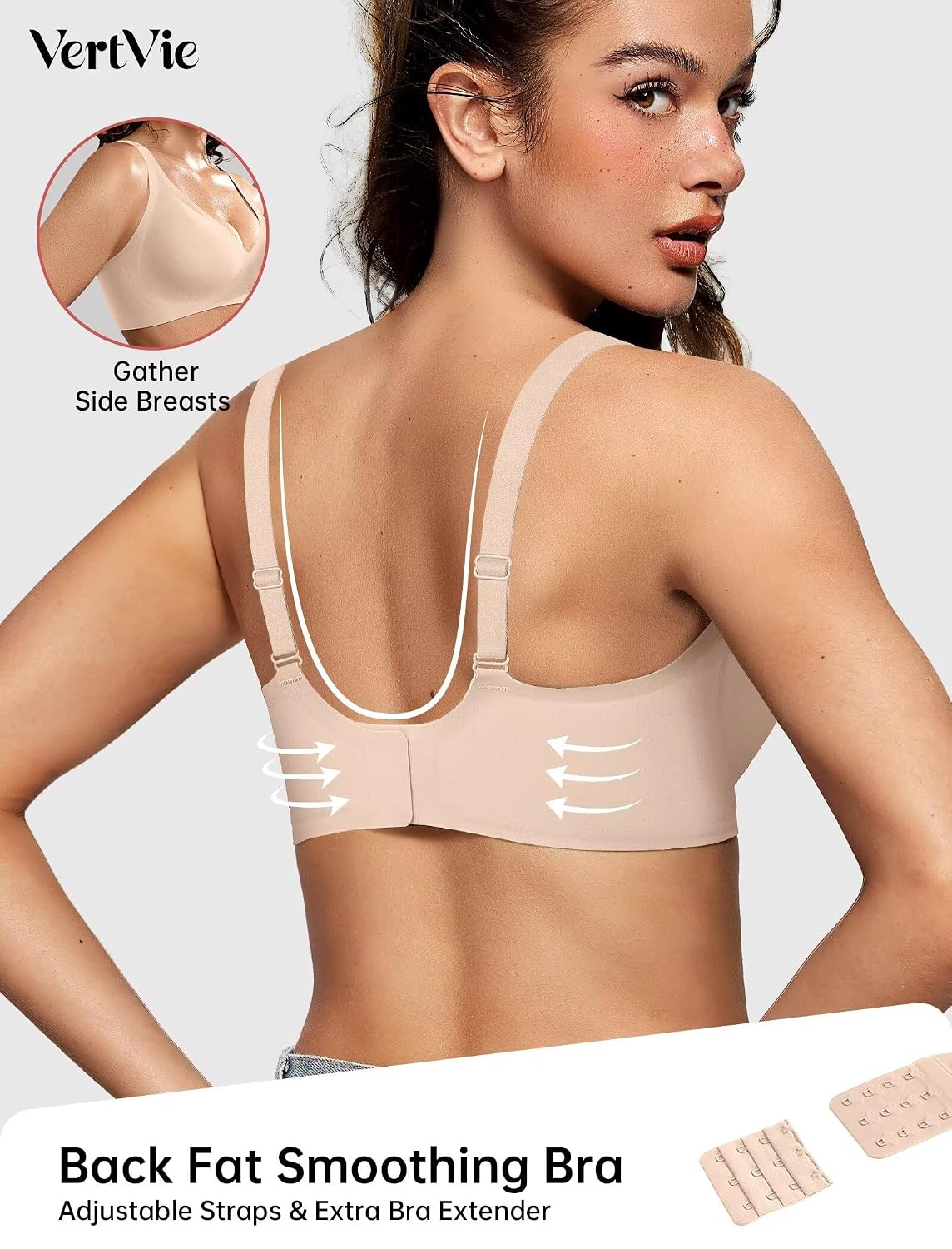 Vertvie Wireless Jelly Push Up Plunge Bra — image 3