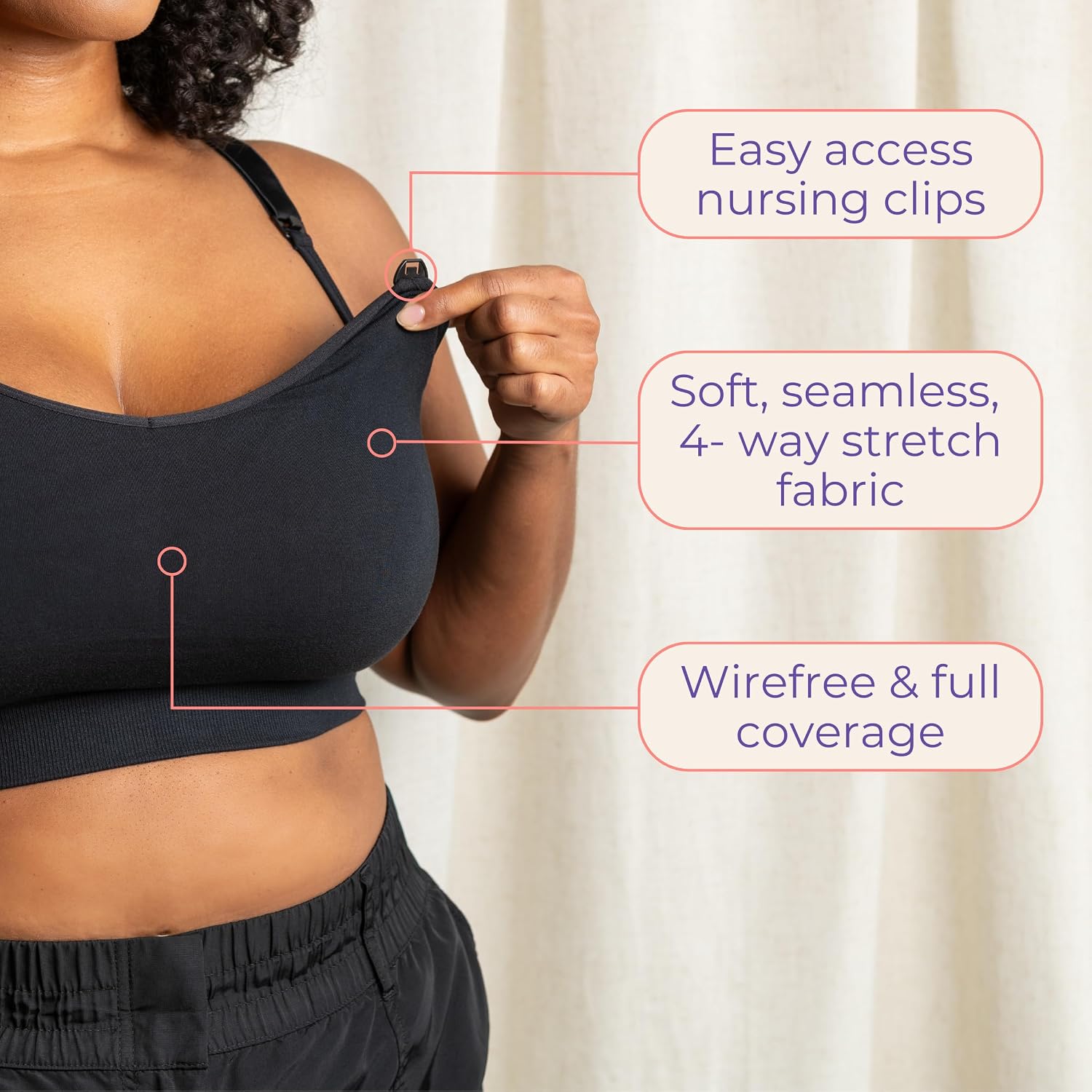 Lansinoh Kindred Bravely Nursing Bra for Breastfeeding — image 2