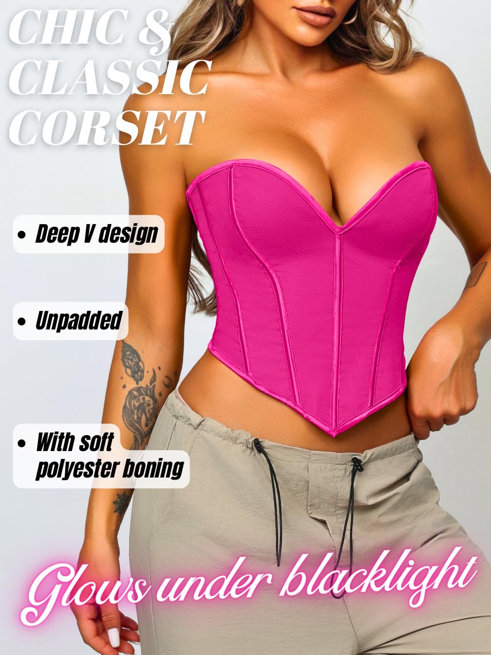 ChiaoLezhee Heart Corset Strapless Crop Top — image 2