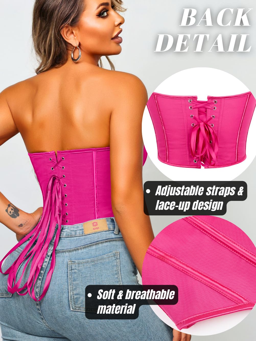 ChiaoLezhee Heart Corset Strapless Crop Top — image 3