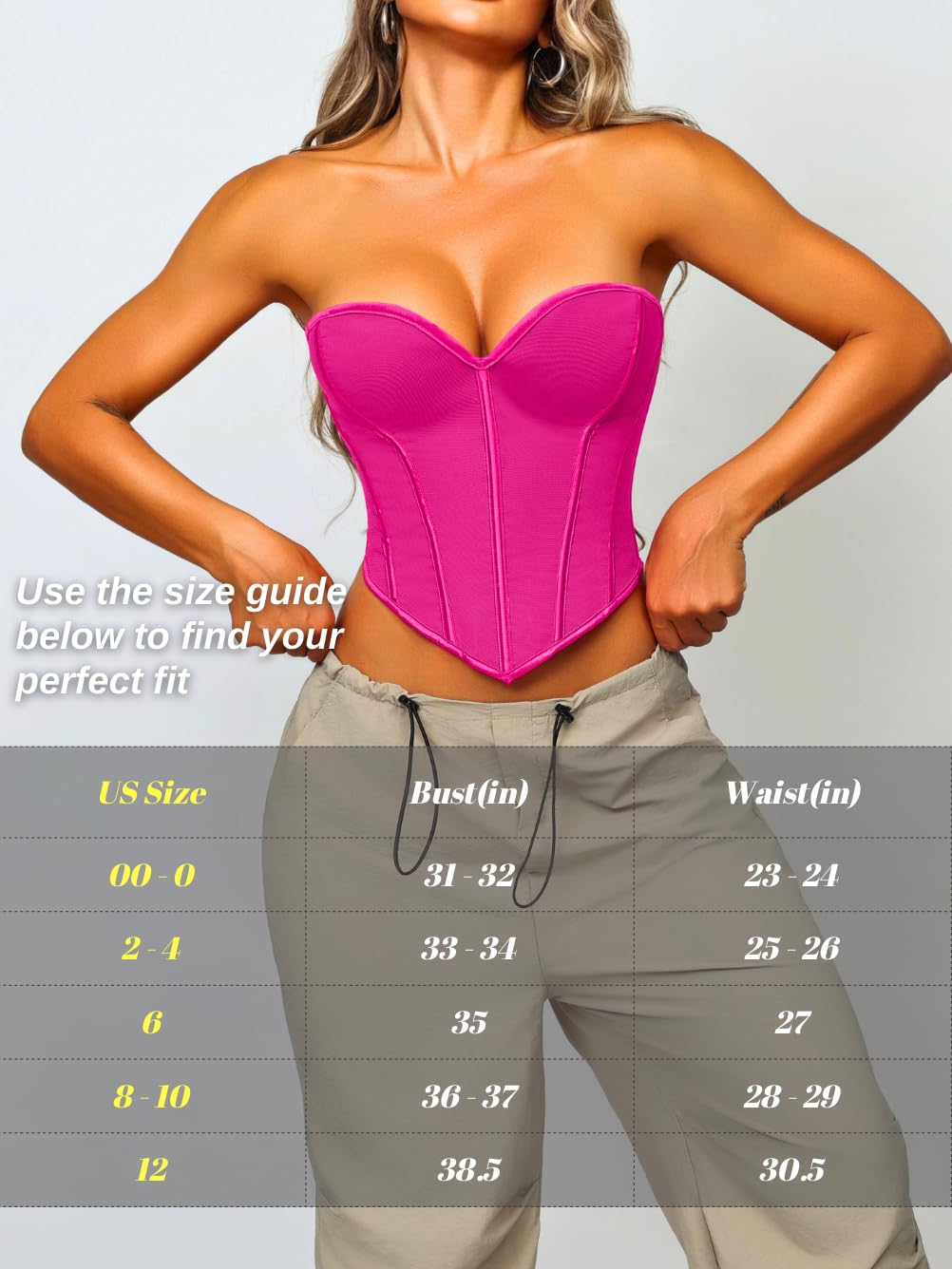 ChiaoLezhee Heart Corset Strapless Crop Top — image 6