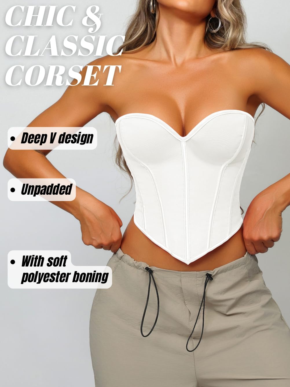 ChiaoLezhee Heart Strapless Corset Crop Top — image 2