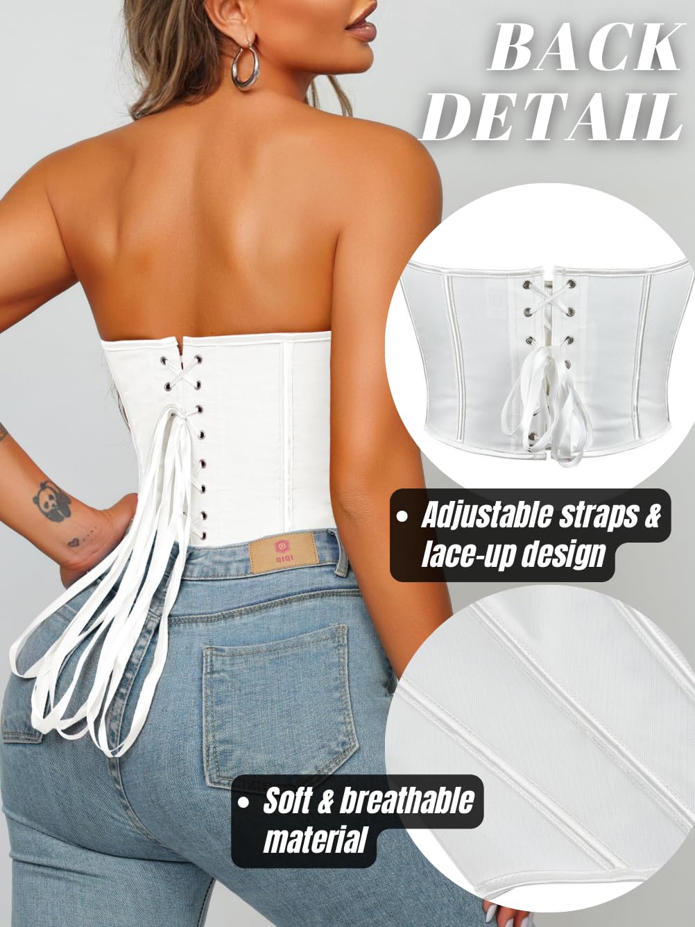 ChiaoLezhee Heart Strapless Corset Crop Top — image 3
