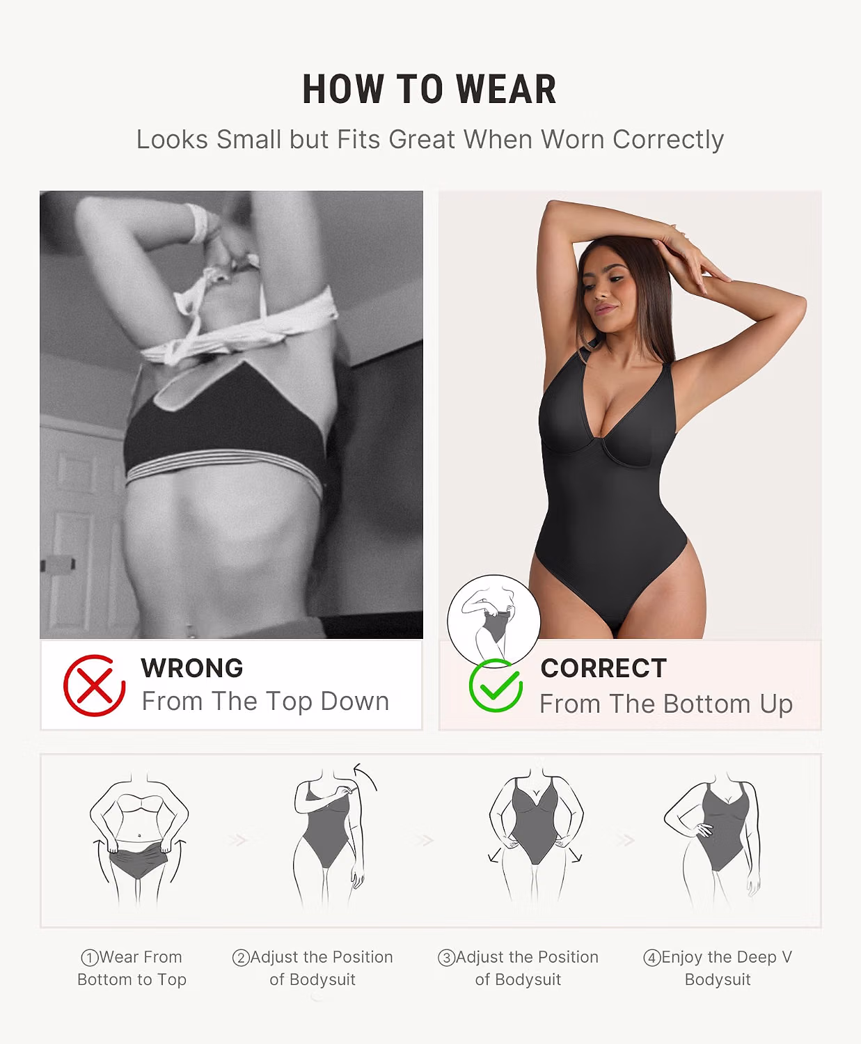 FeelinGirl Tummy Control Deep V Bodysuit — image 7