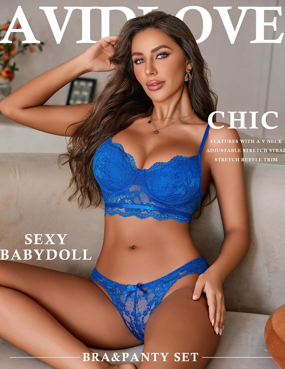 Avidlove Lace Push Up Bra and Panty Set — image 5