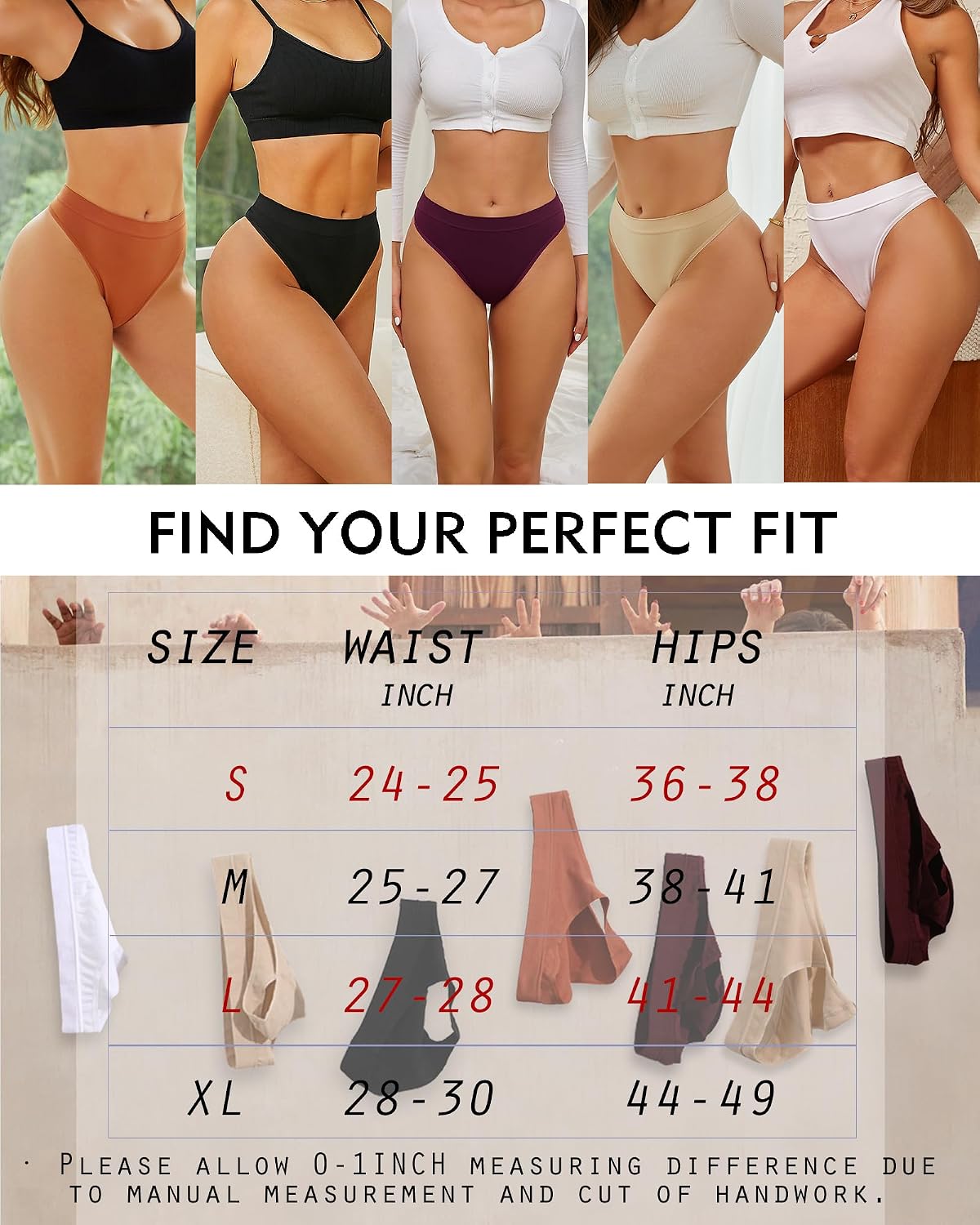 ROSYCORAL High Waisted Seamless Thong 6-Pack — image 6