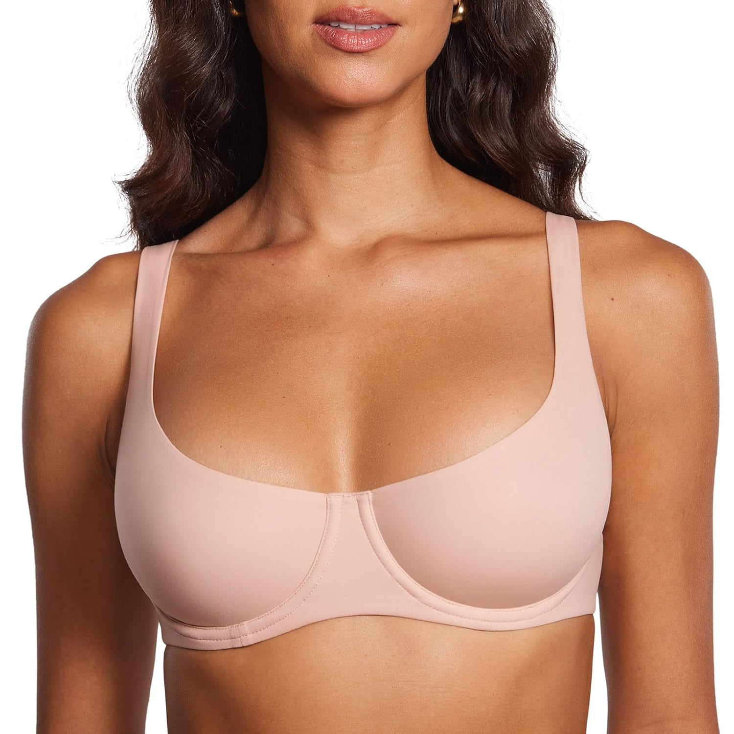 DOBREVA Women's Unlined Balconette Scoop Neck Bra — image 8