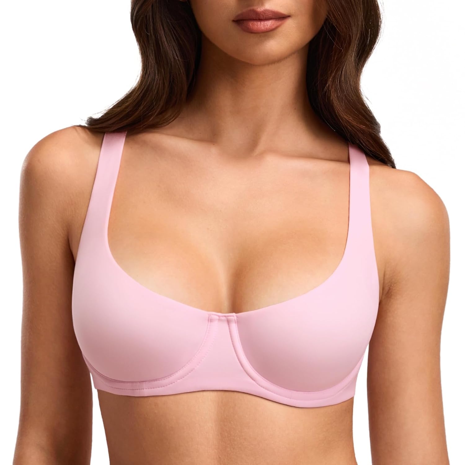 DOBREVA Women's Unlined Balconette Scoop Neck Bra — image 9