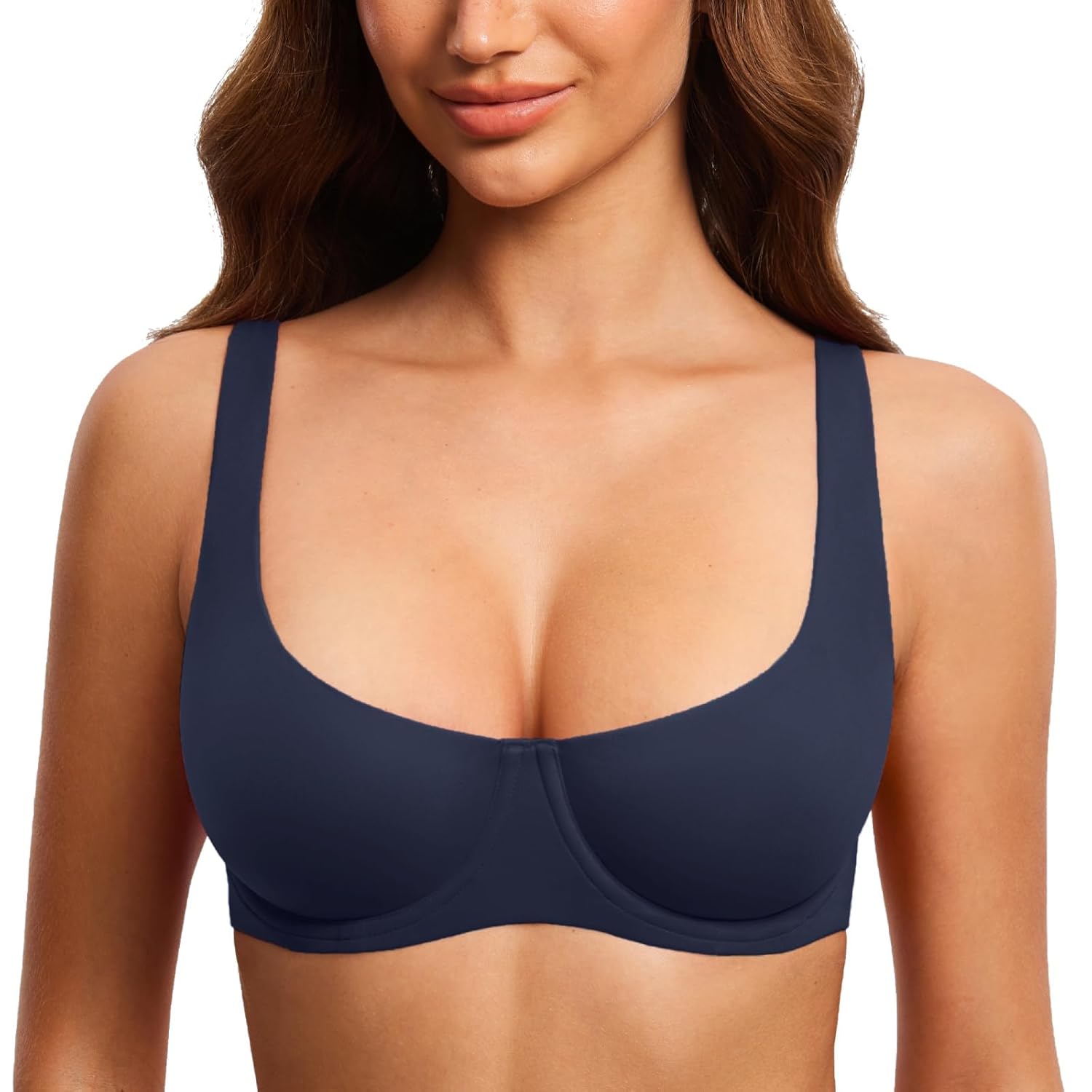 DOBREVA Women's Unlined Balconette Scoop Neck Bra — image 11