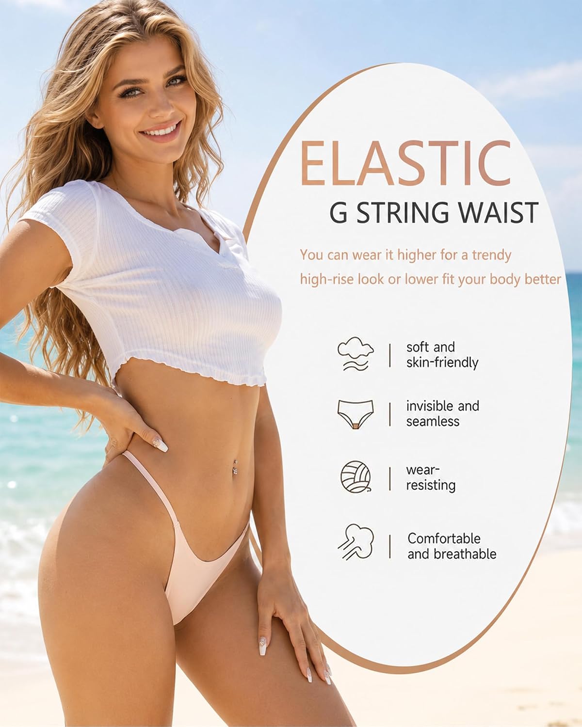 UNDER THE SEA 10 Pack Seamless G-String Thongs — image 2