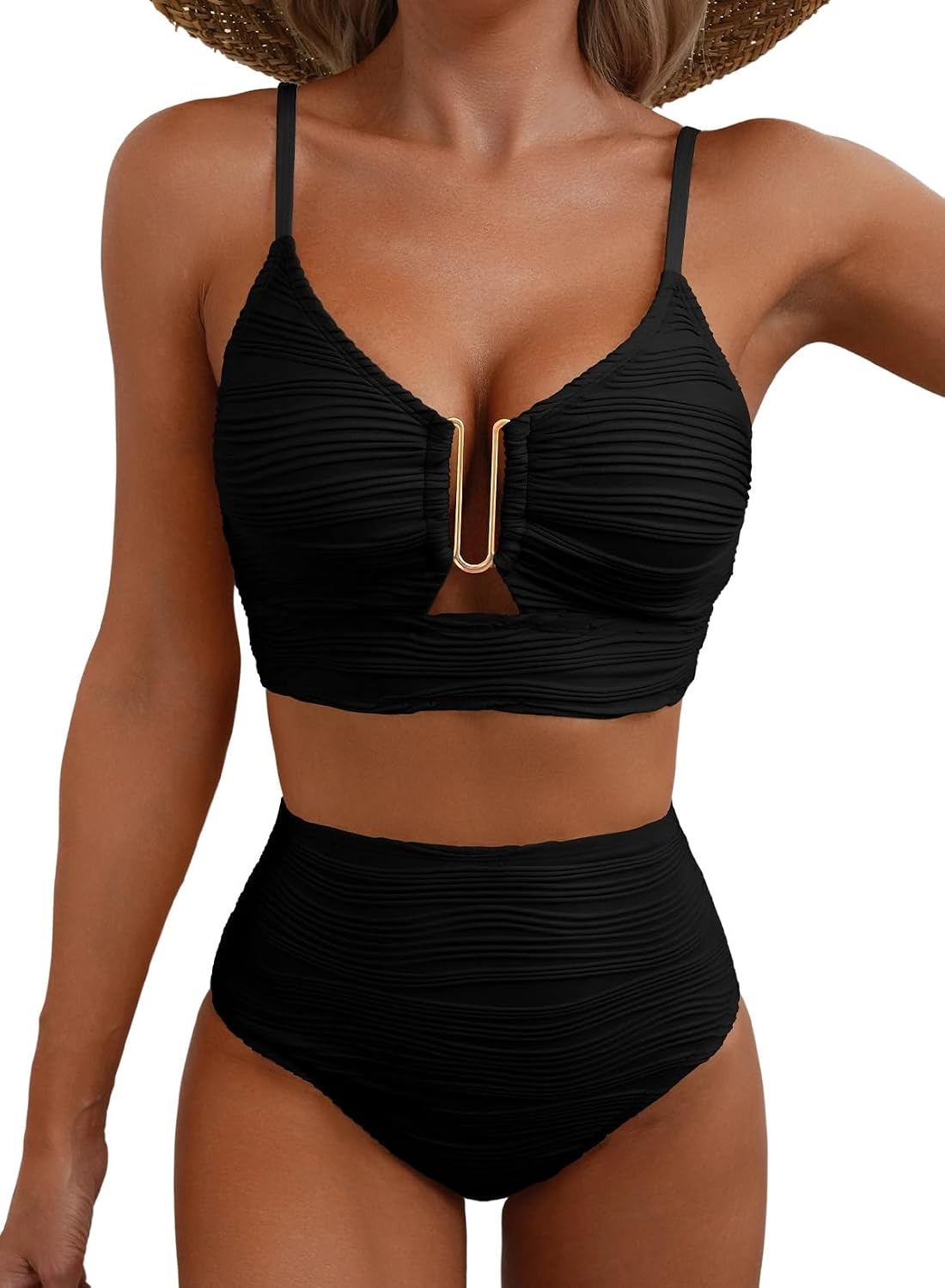 Herseas High Waisted U Wire Bikini Set