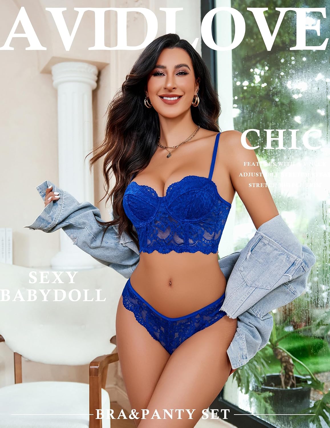 Avidlove Lace Push Up Bra and Panty Set — image 3