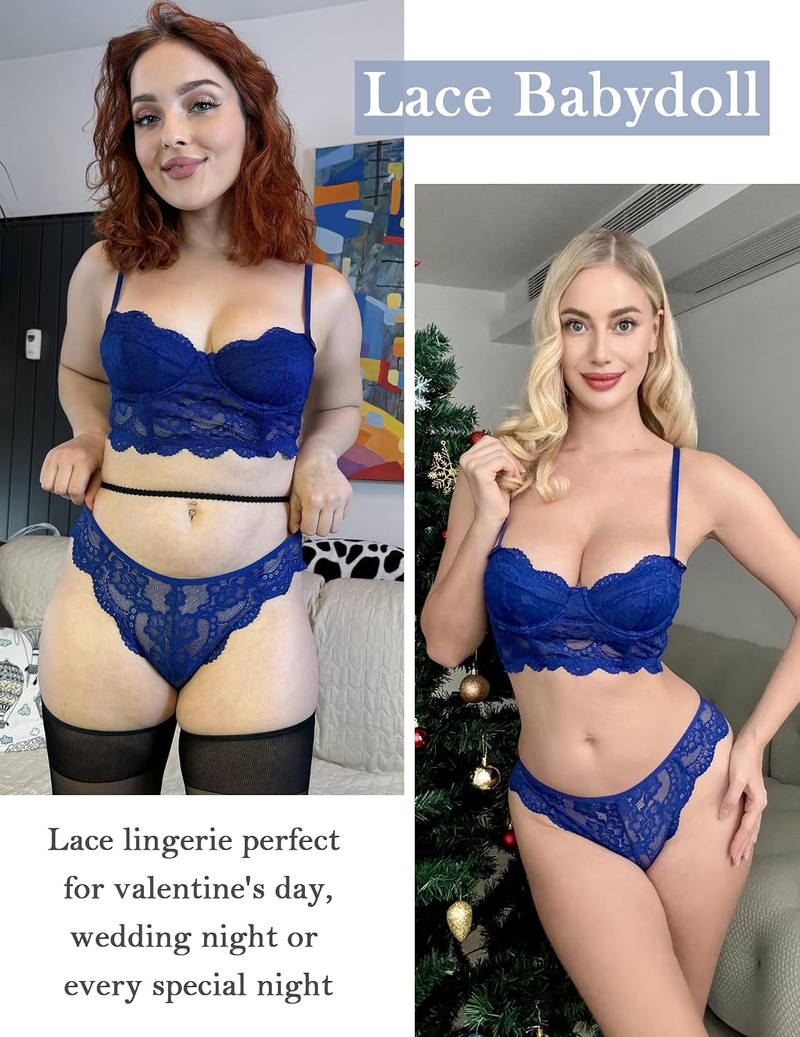 Avidlove Lace Push Up Bra and Panty Set — image 5