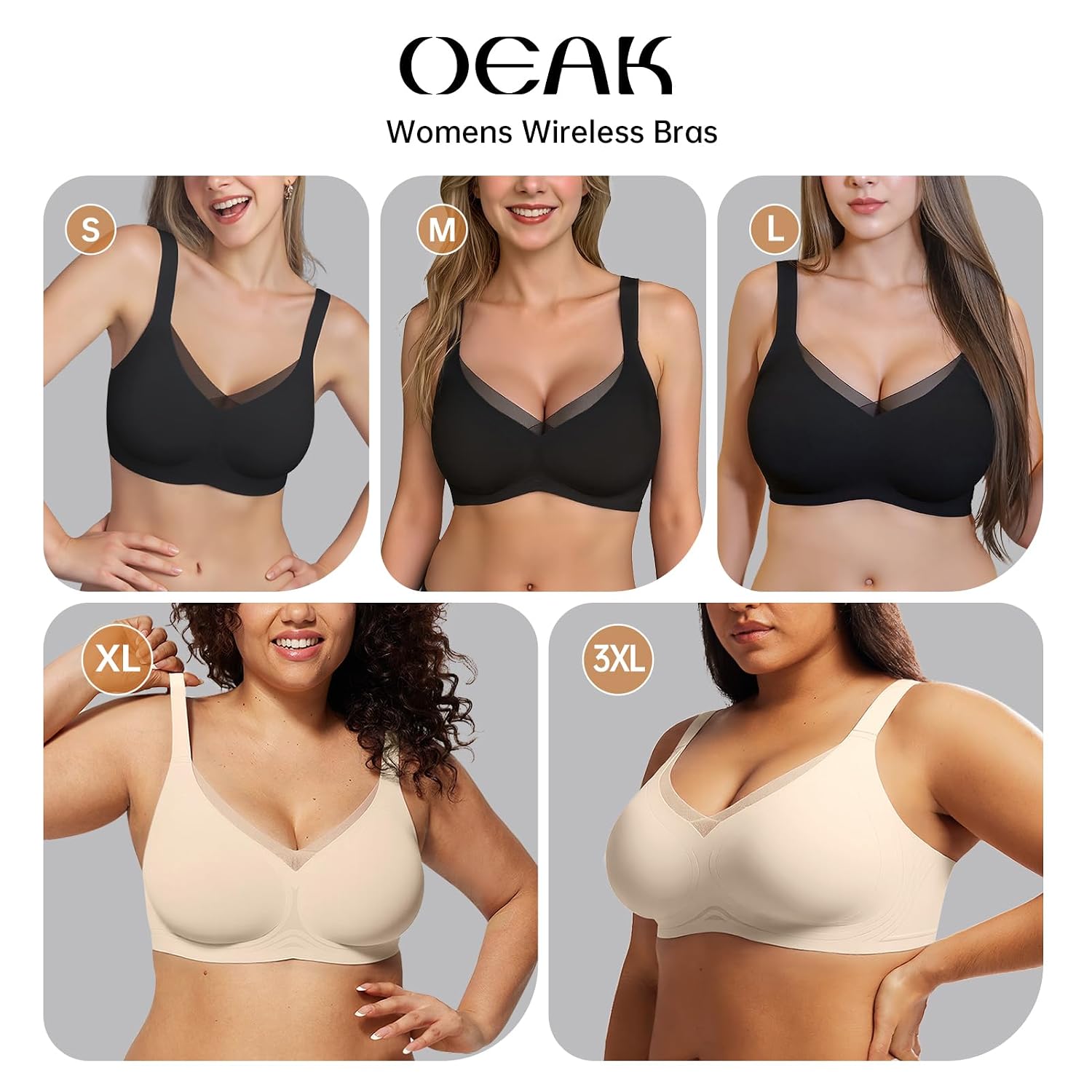 OEAK Wireless Jelly Bra Supportive Full Coverage — image 5