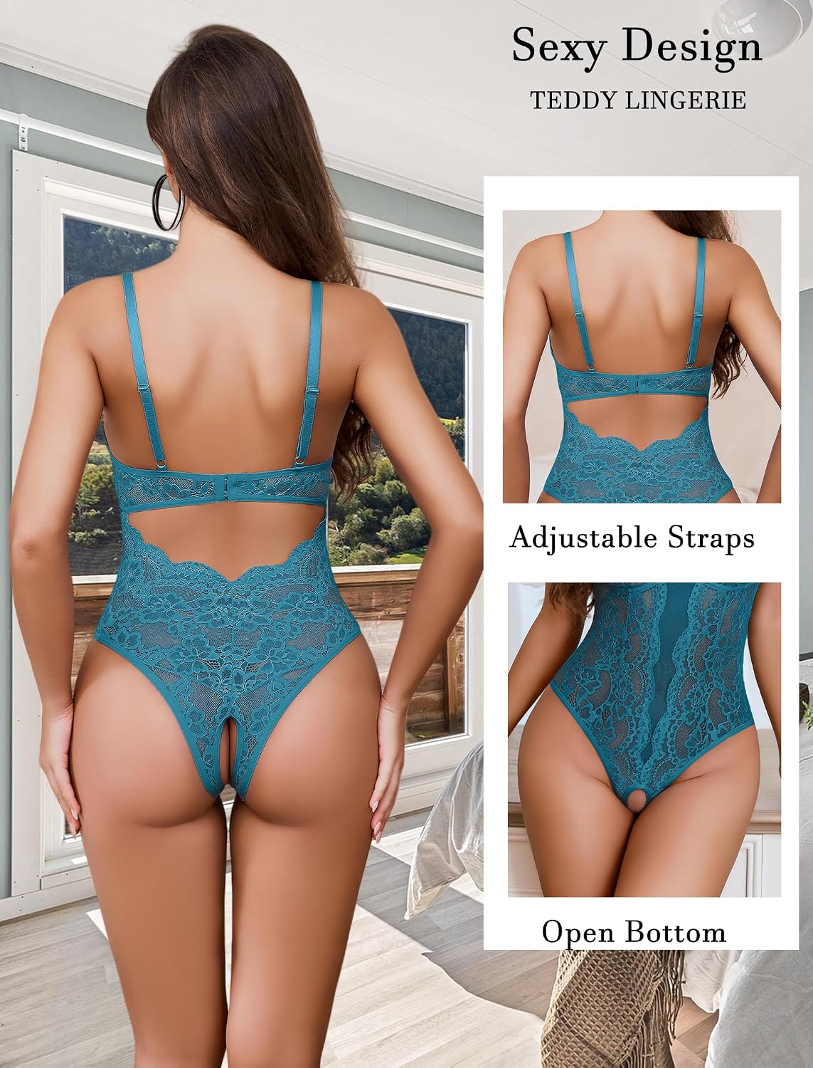 Avidlove Lace Cut-Out Teddy Bodysuit Lingerie — image 2