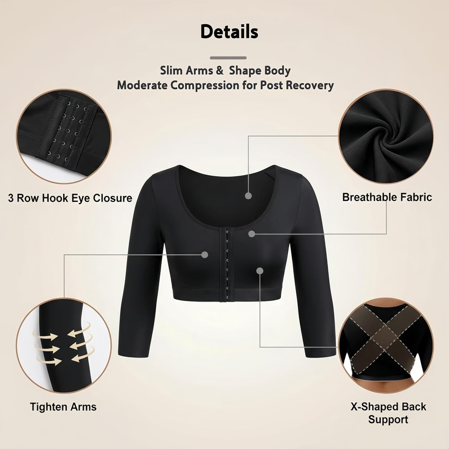 YounBeauty Arm Compression Sleeves for Women — image 2