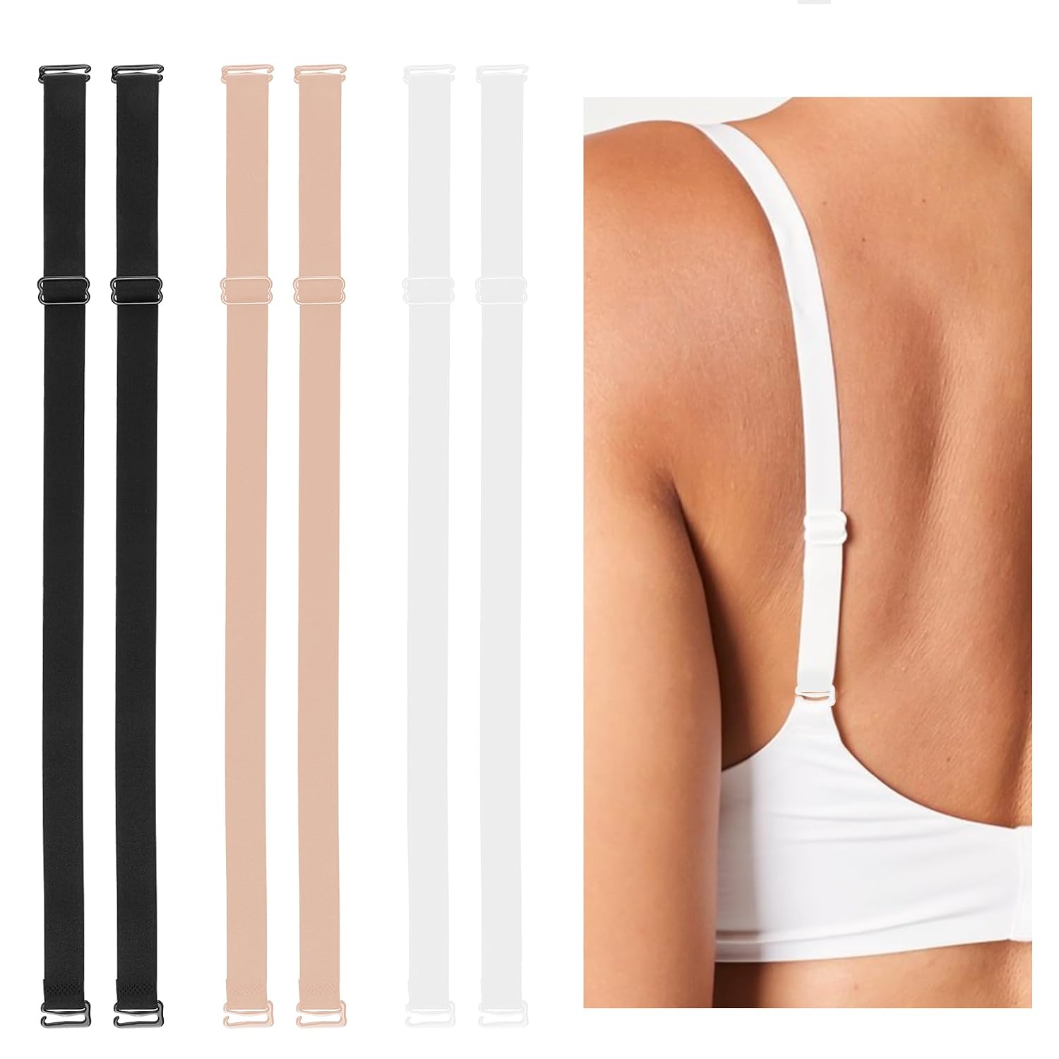 KALIONE Adjustable Non-Slip Bra Straps