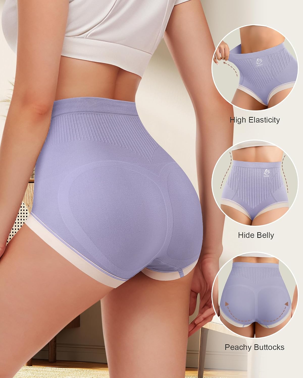 MIOTAN High Waisted Tummy Control Shapewear 4 Pack — image 4