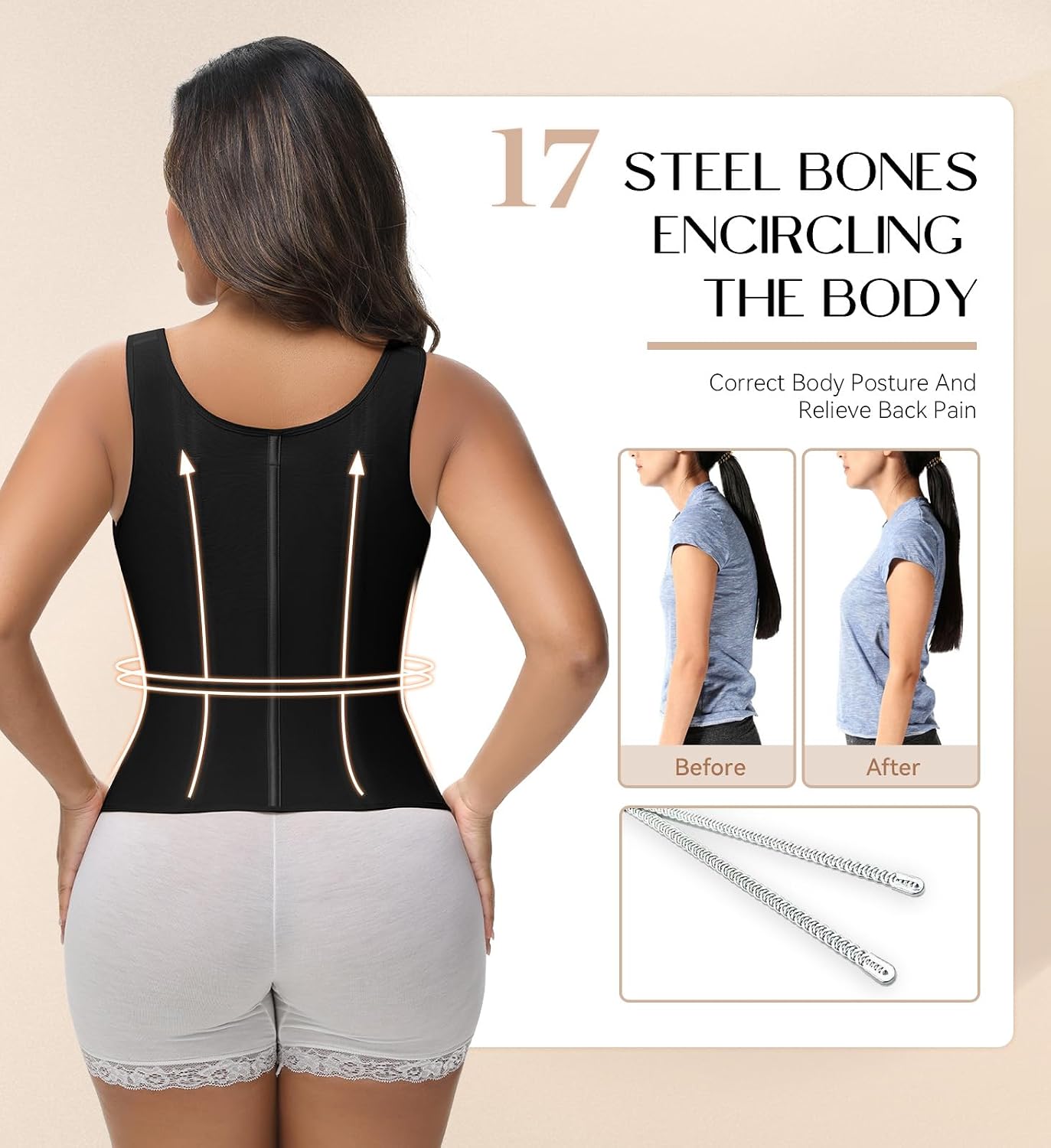 SHAPSHE Waist Trainer Corset with Bra — image 4
