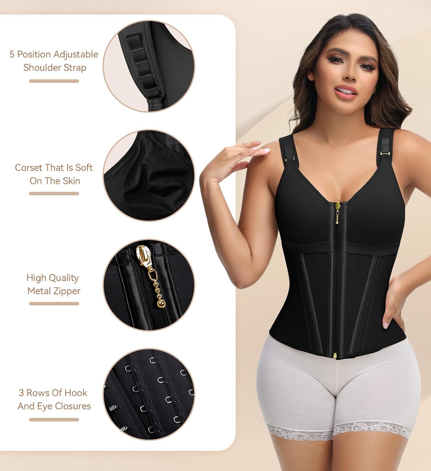SHAPSHE Waist Trainer Corset with Bra — image 7